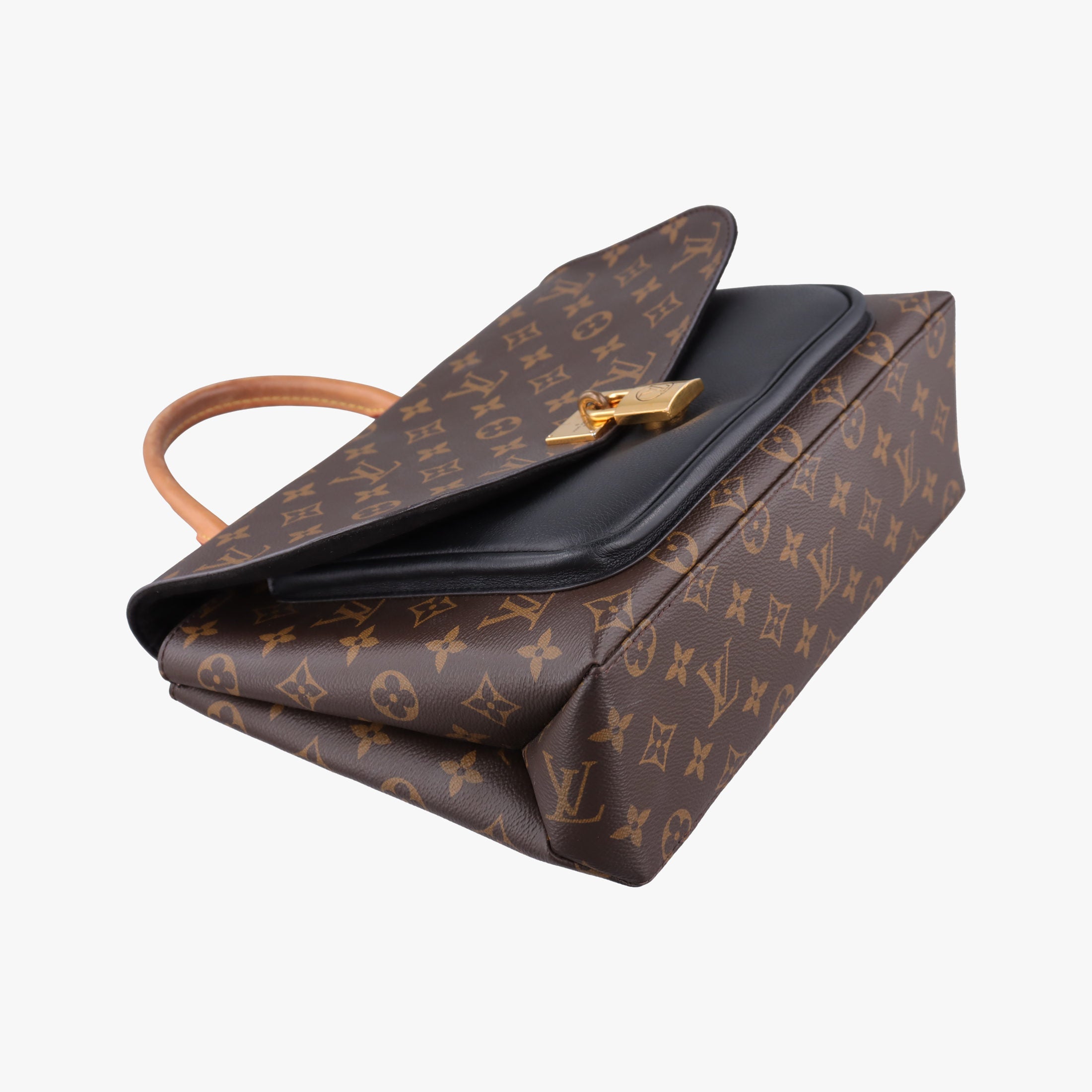 Pre-owned Louis Vuitton MARIGNAN brown×black Monogram Canvas×calf leather M44259 shoulderbag | stylenewstar