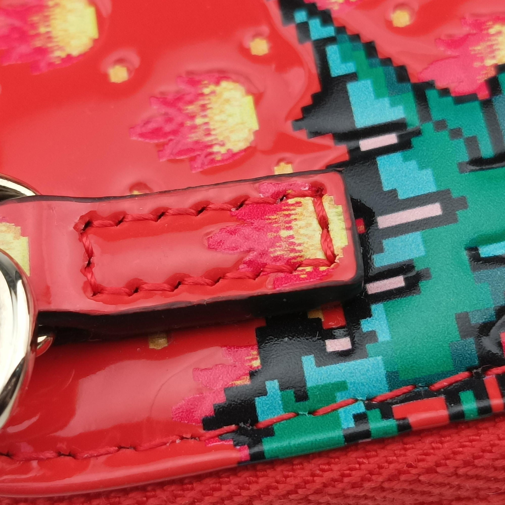 Vintage Christian Dior Lady Dior Orange Red Patent Leather  handbag | stylenewstar