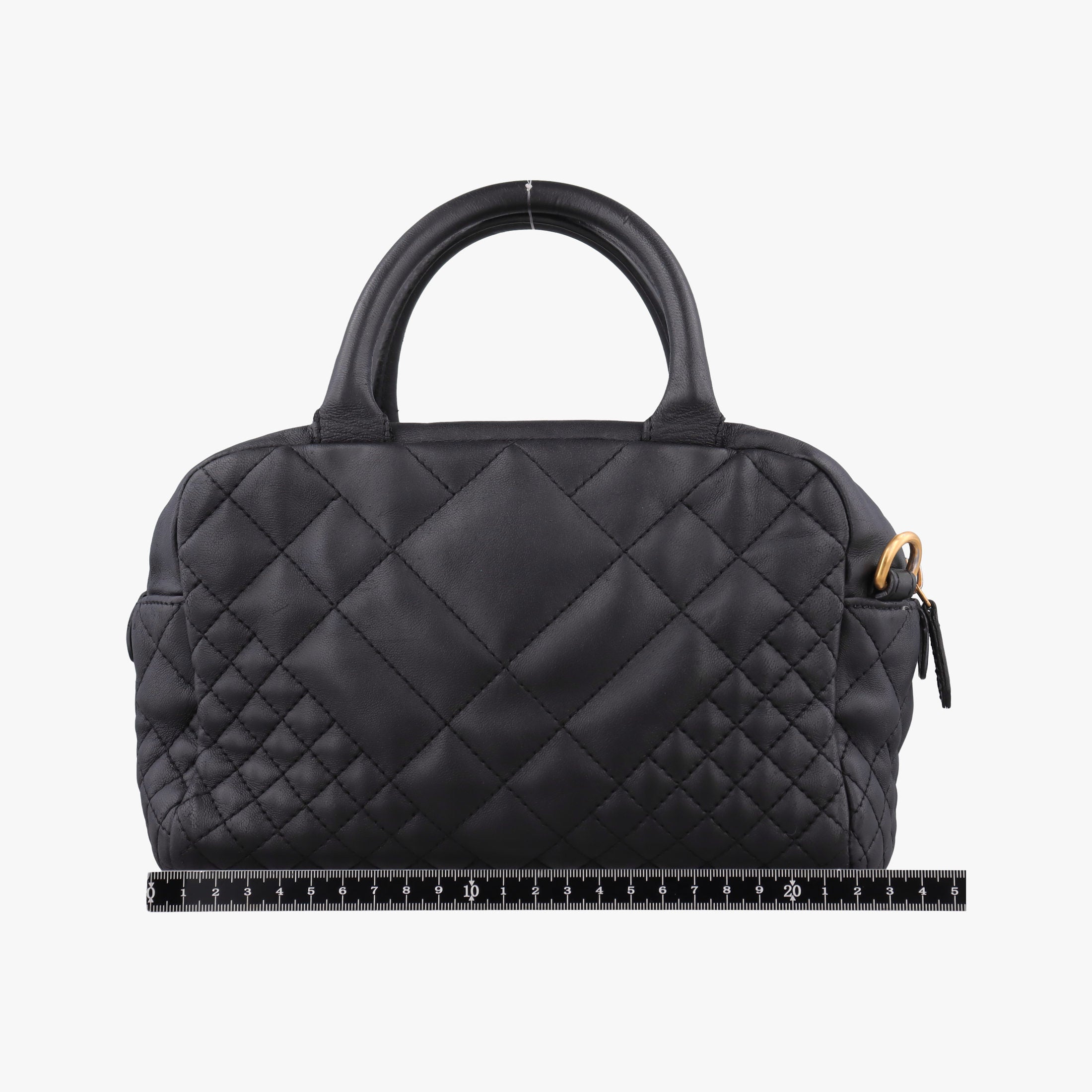 Pre-owned VERSACE Devotion Black Leather  handbag | stylenewstar