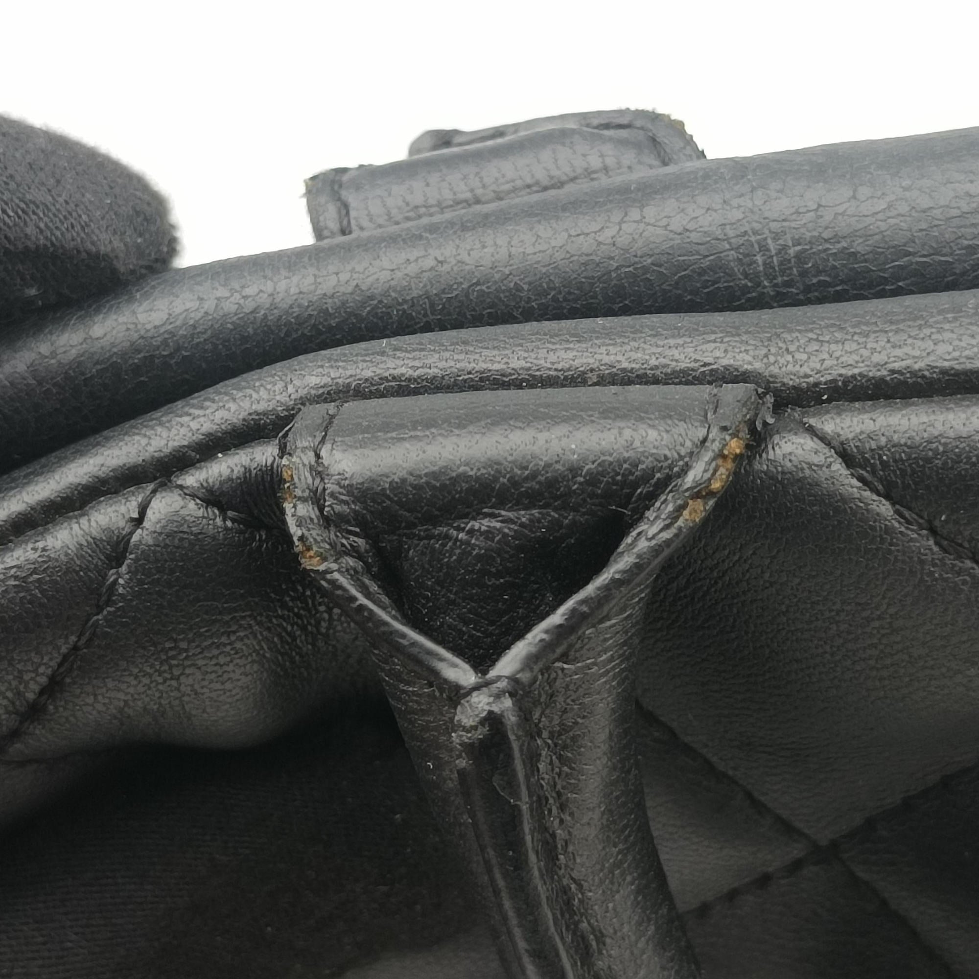 Pre-owned VERSACE Devotion Black Leather  handbag | stylenewstar