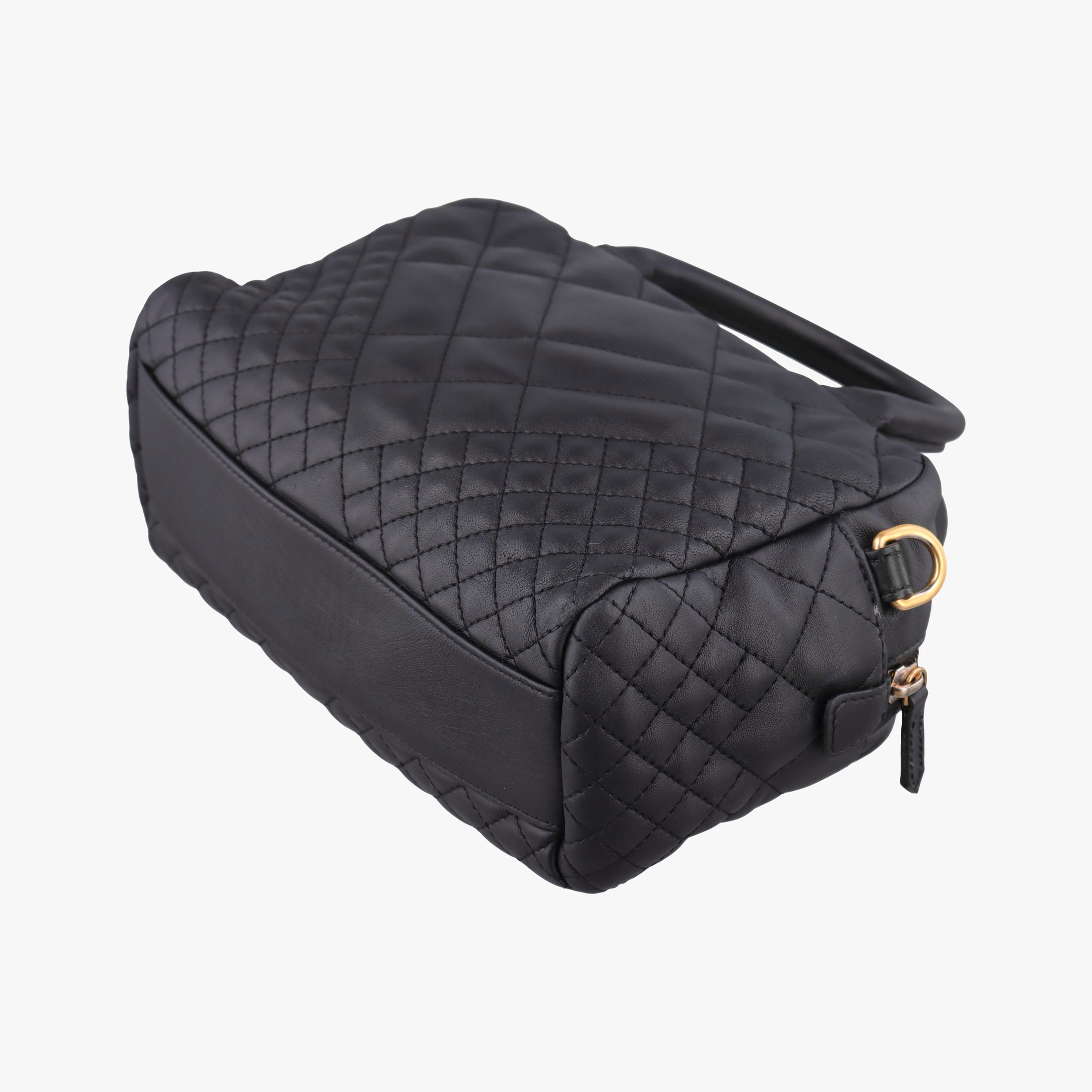 Pre-owned VERSACE Devotion Black Leather  handbag | stylenewstar