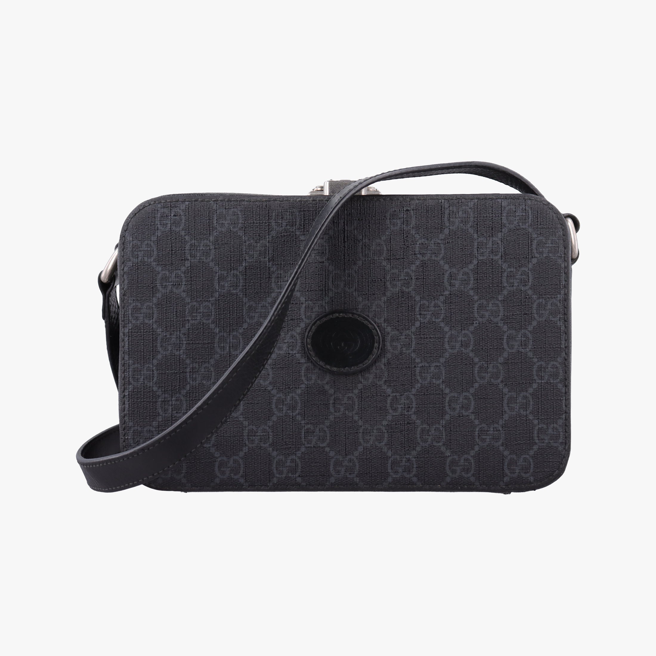 Pre-owned Gucci Interlocking G Grey PVC coated canvas 724717 shoulderbag | stylenewstar