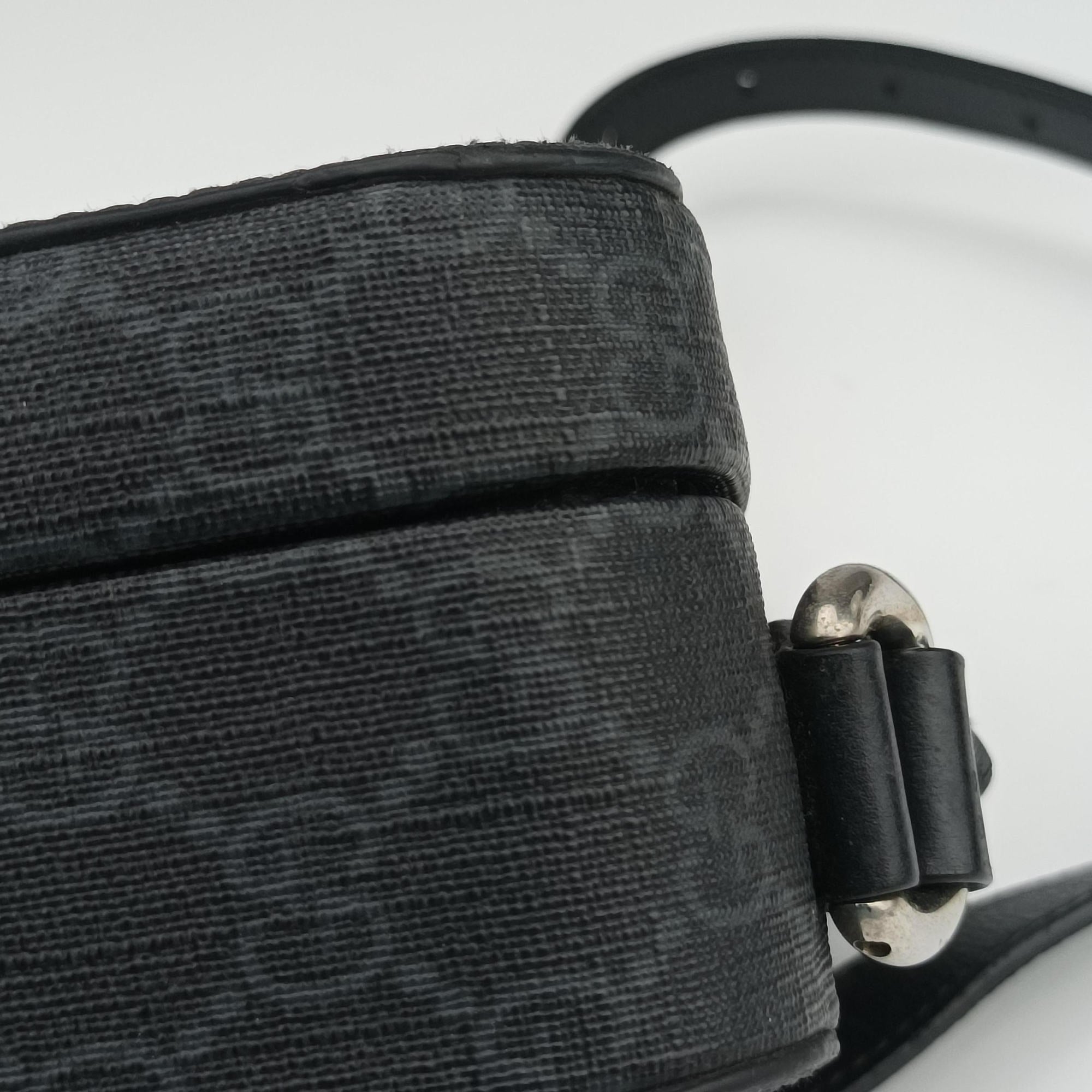 Pre-owned Gucci Interlocking G Grey PVC coated canvas 724717 shoulderbag | stylenewstar