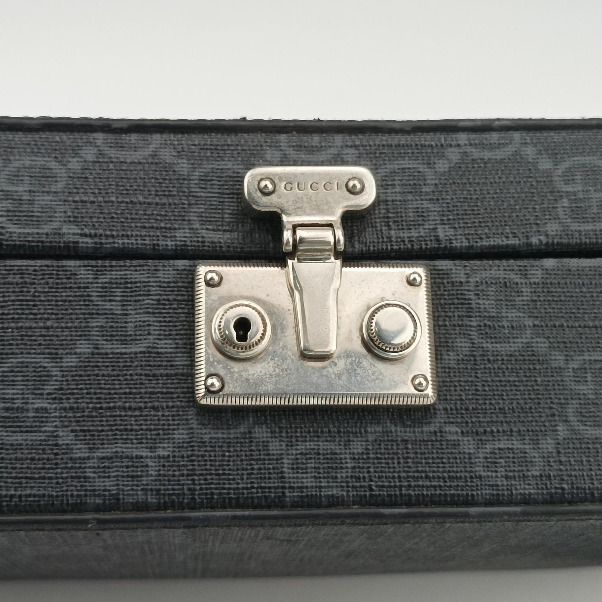 Pre-owned Gucci Interlocking G Grey PVC coated canvas 724717 shoulderbag | stylenewstar