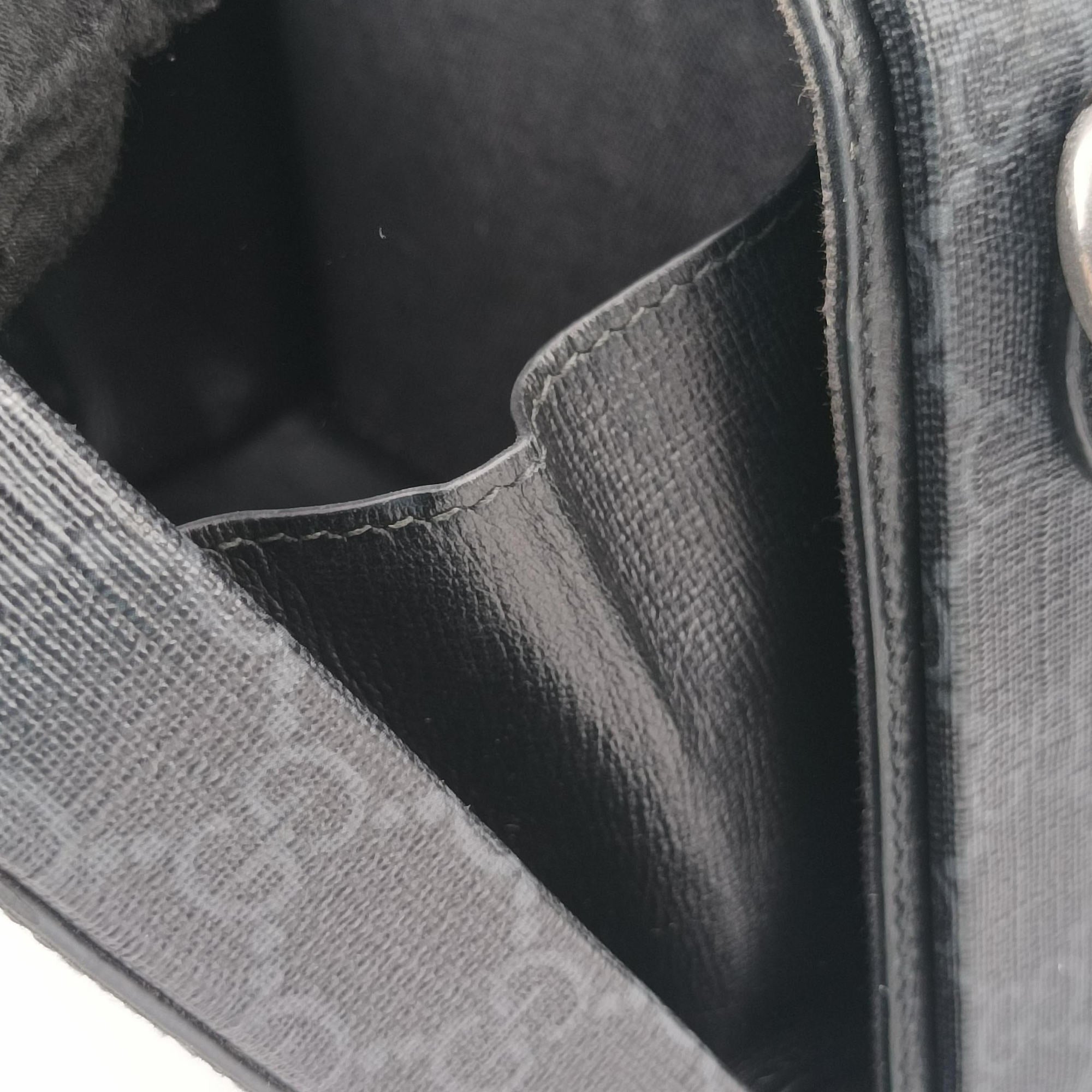 Pre-owned Gucci Interlocking G Grey PVC coated canvas 724717 shoulderbag | stylenewstar