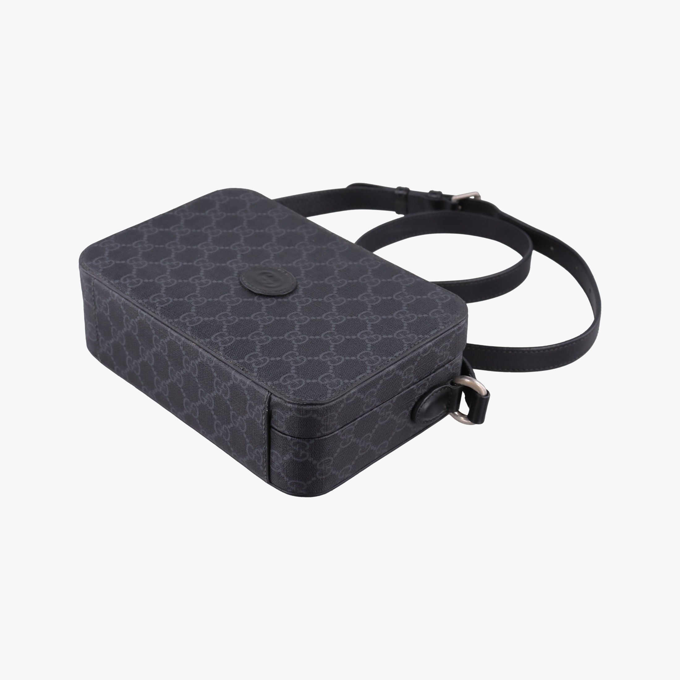 Pre-owned Gucci Interlocking G Grey PVC coated canvas 724717 shoulderbag | stylenewstar