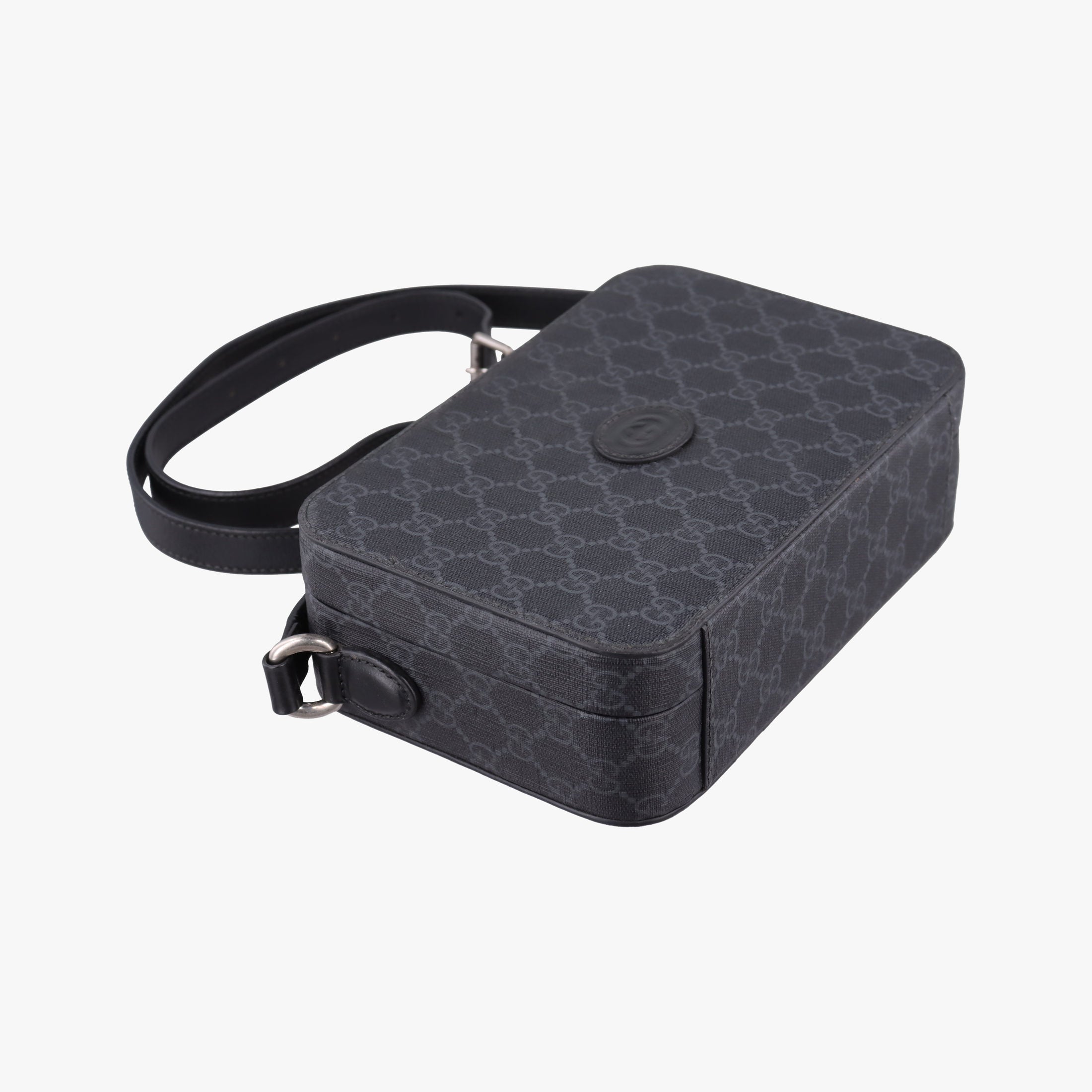 Pre-owned Gucci Interlocking G Grey PVC coated canvas 724717 shoulderbag | stylenewstar