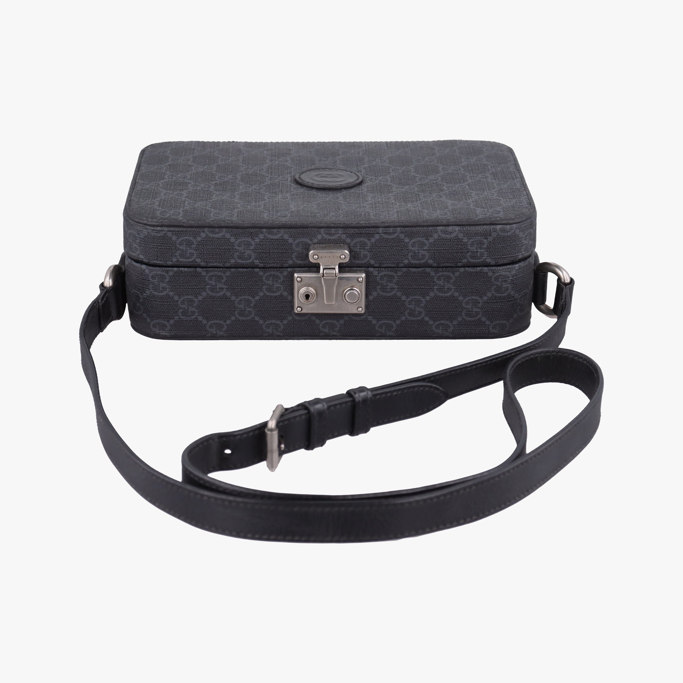 Pre-owned Gucci Interlocking G Grey PVC coated canvas 724717 shoulderbag | stylenewstar