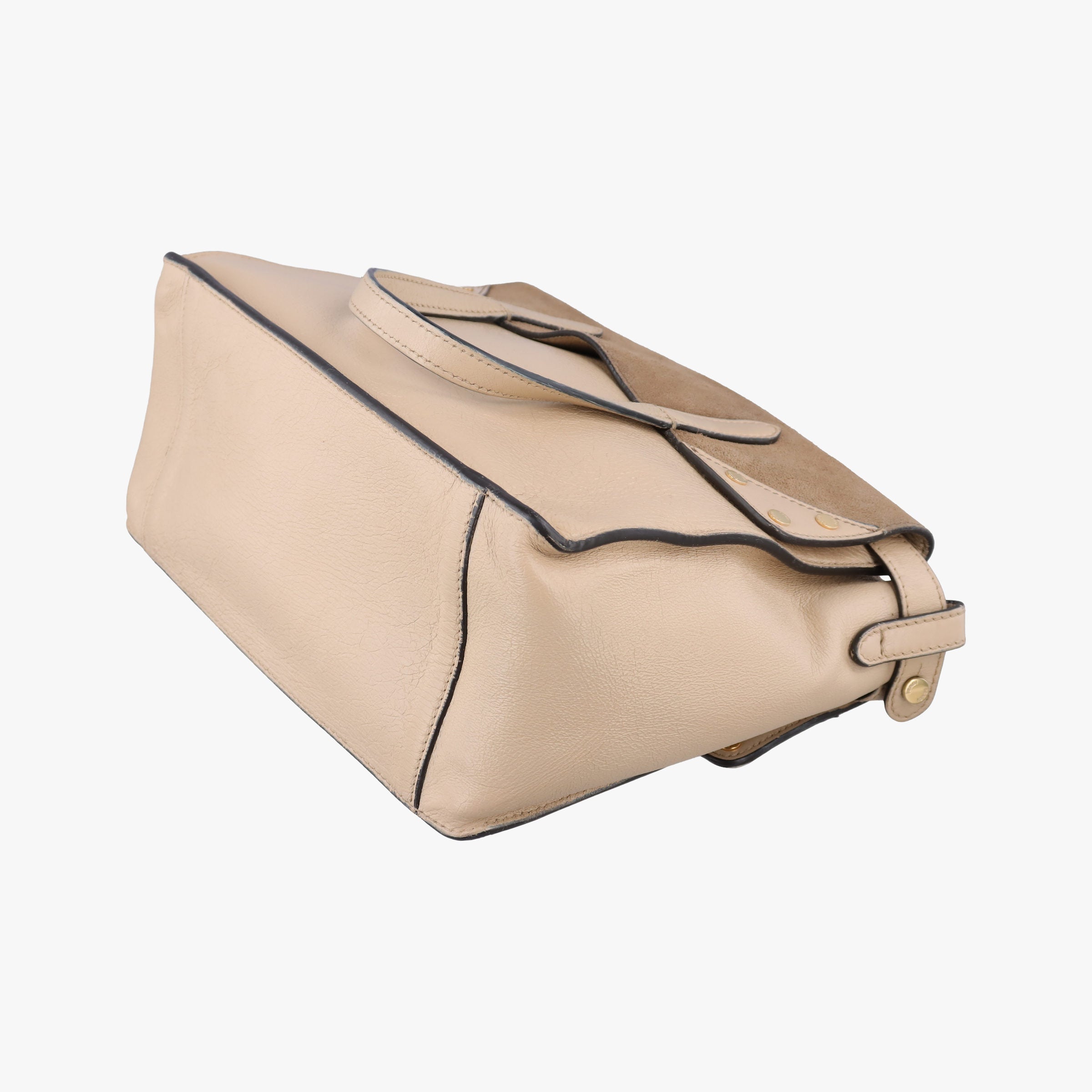 Secondhand Fendi Flip Beige×Brown Leather×Suede 8BT302 shoulderbag | stylenewstar