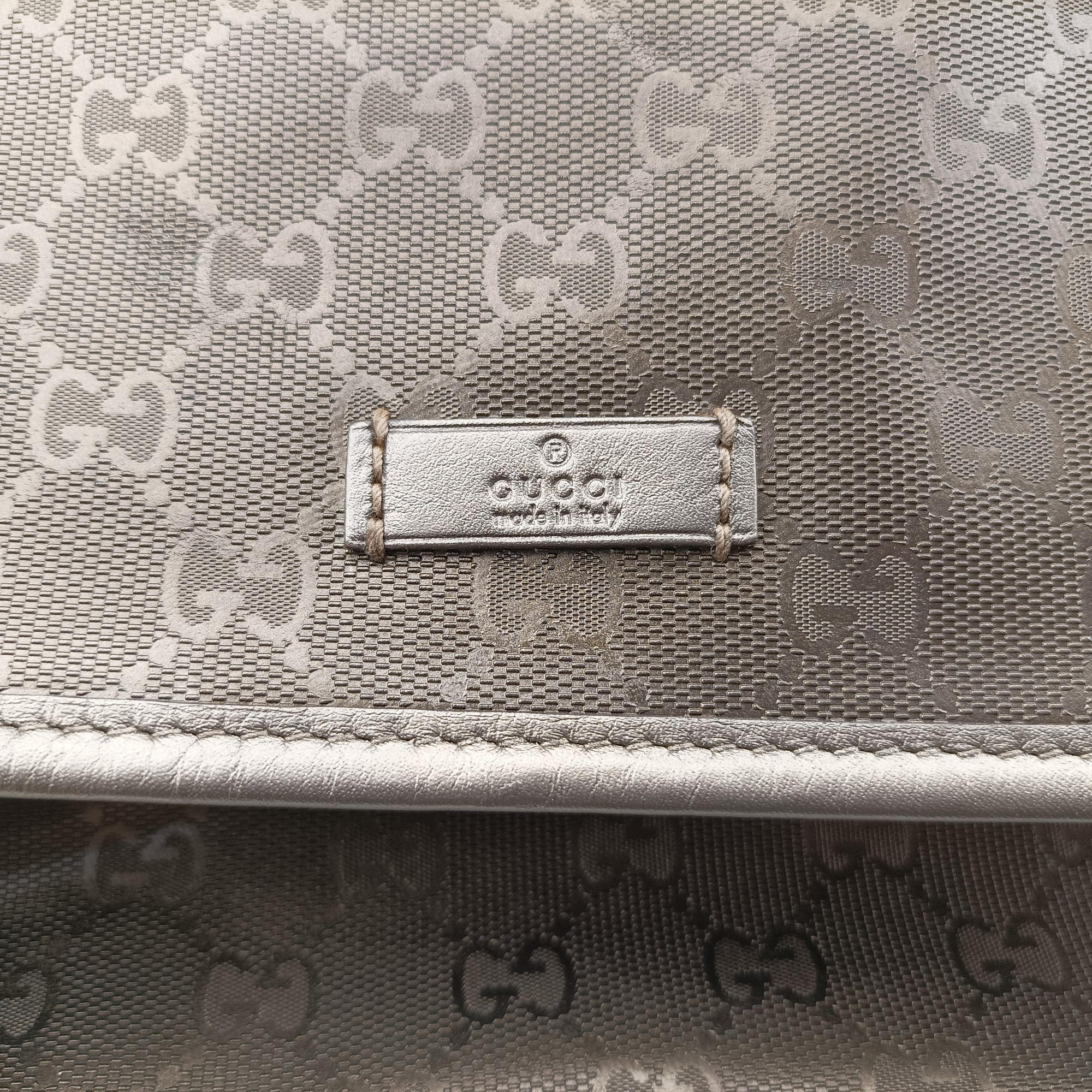 Pre-owned Gucci GG Plus Messenger Golden PVC coated canvas×leather 201732 shoulderbag | stylenewstar