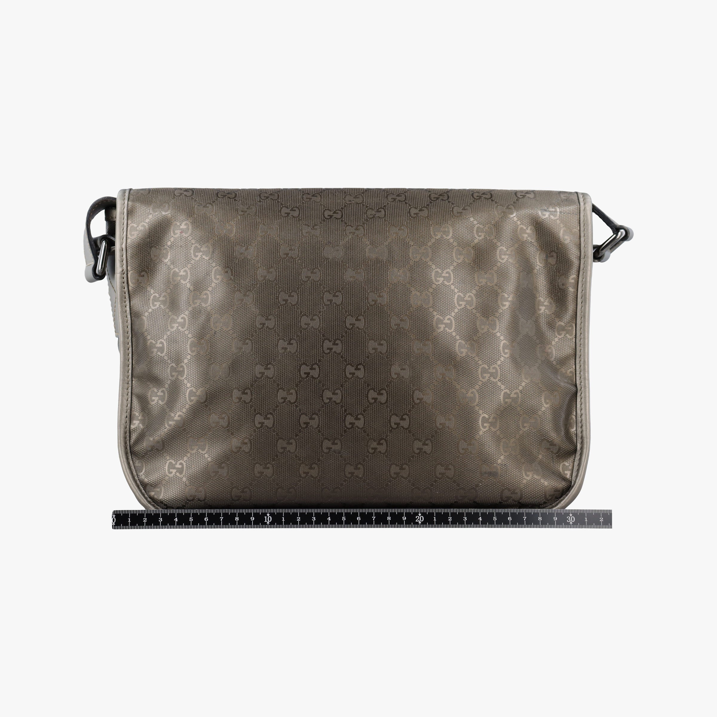 Pre-owned Gucci GG Plus Messenger Golden PVC coated canvas×leather 201732 shoulderbag | stylenewstar