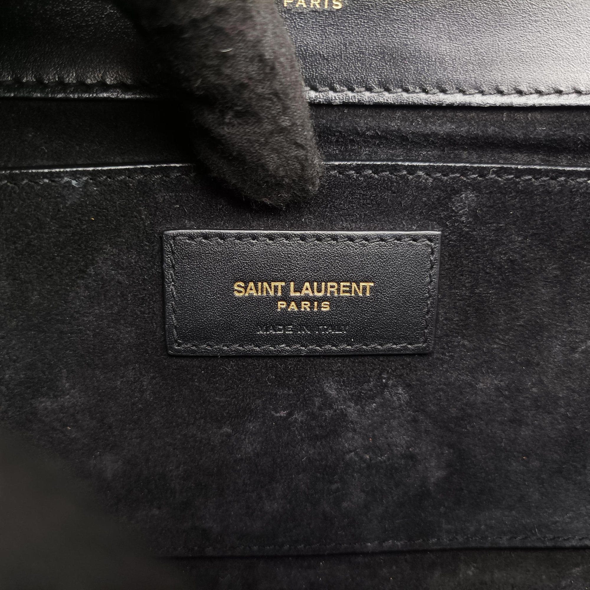 Pre-owned Yves Saint Laurent KATE Black Leather 474366 shoulderbag | stylenewstar