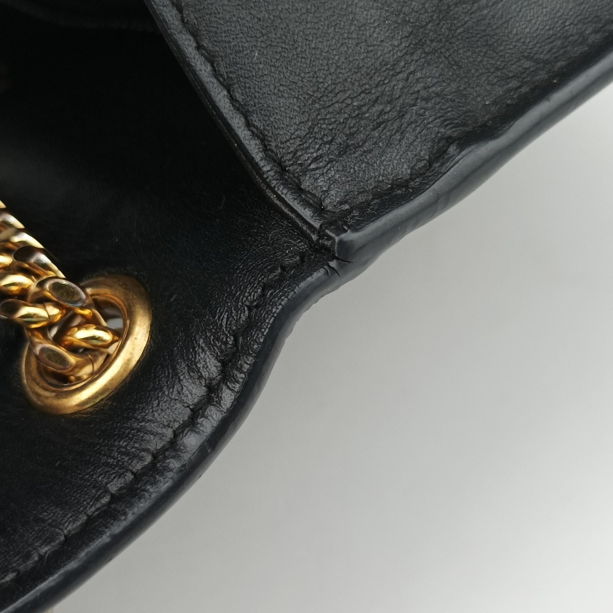 Pre-owned Yves Saint Laurent KATE Black Leather 474366 shoulderbag | stylenewstar