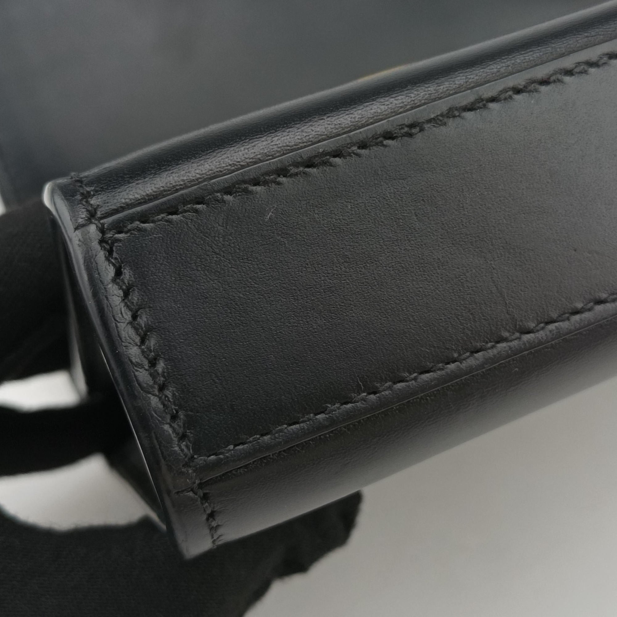 Pre-owned Yves Saint Laurent KATE Black Leather 474366 shoulderbag | stylenewstar