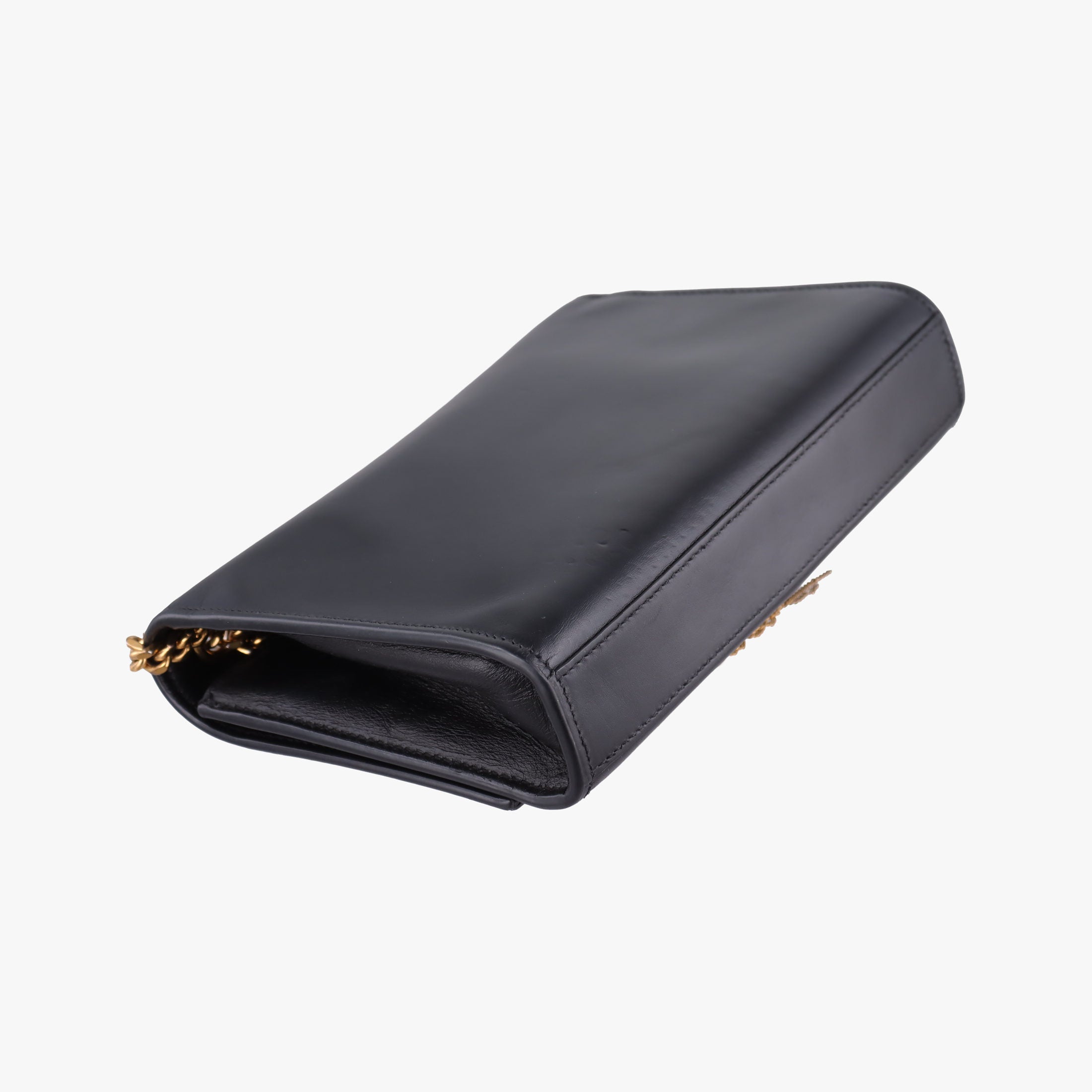 Pre-owned Yves Saint Laurent KATE Black Leather 474366 shoulderbag | stylenewstar