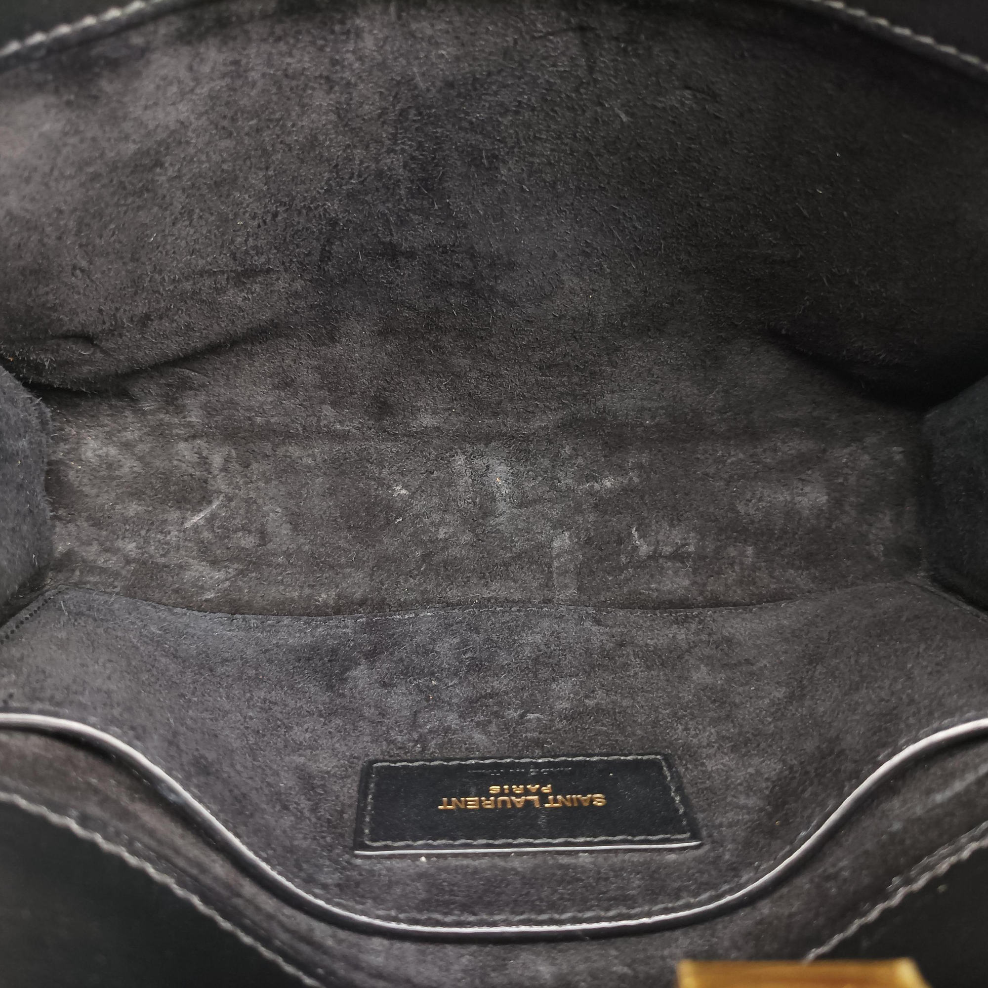 Pre-owned Yves Saint Laurent KATE Black Leather 474366 shoulderbag | stylenewstar