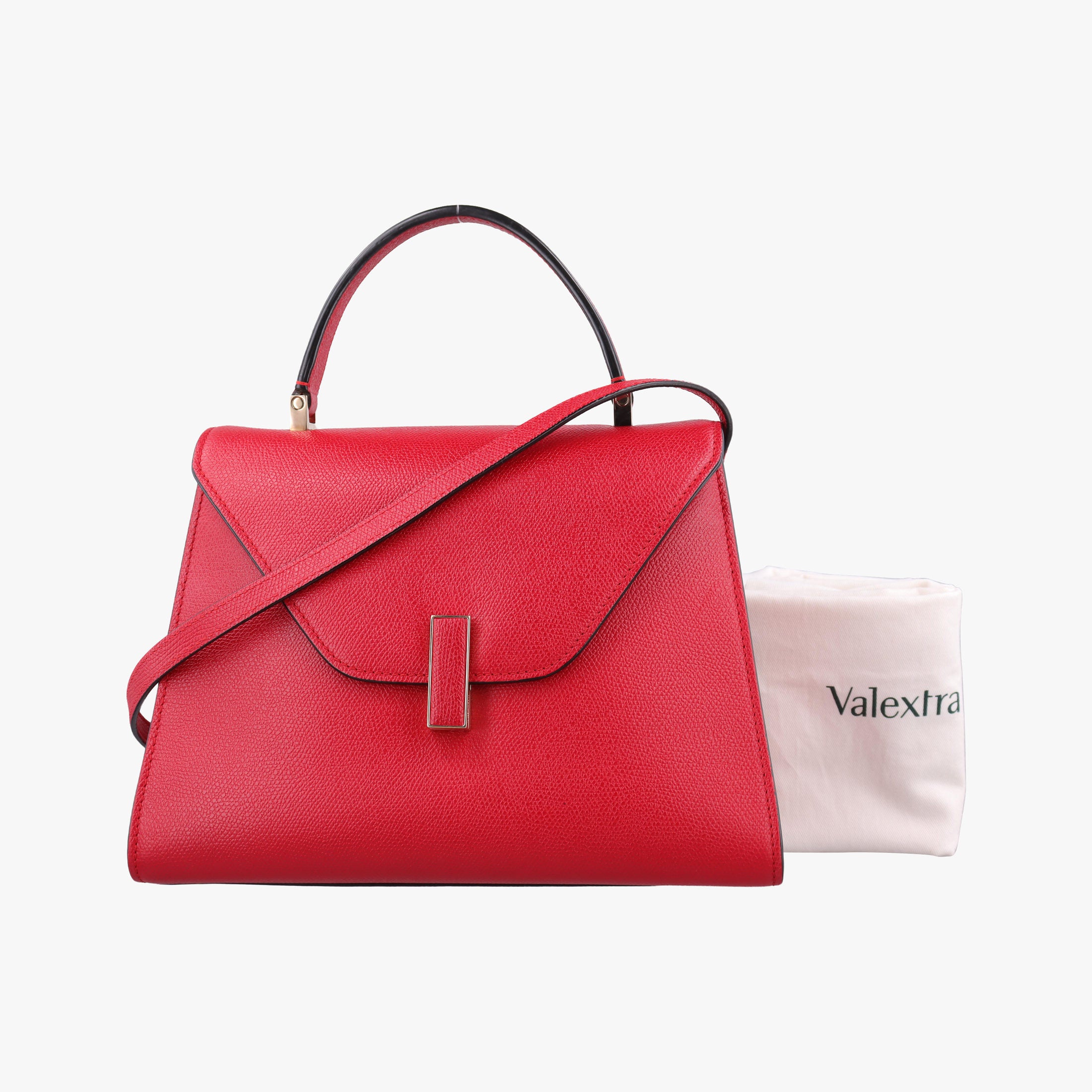 Secondhand Valextra Iside Red Calfskin  shoulderbag | stylenewstar
