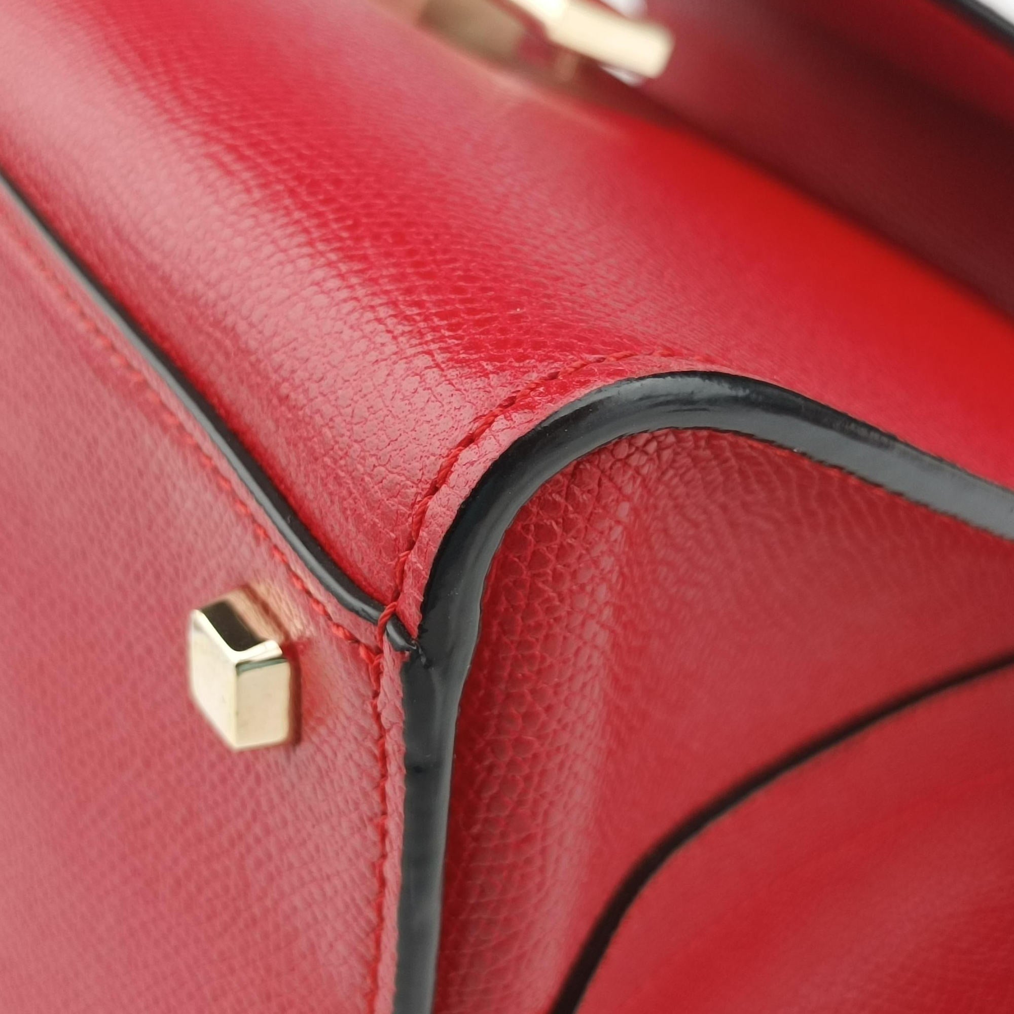 Secondhand Valextra Iside Red Calfskin  shoulderbag | stylenewstar