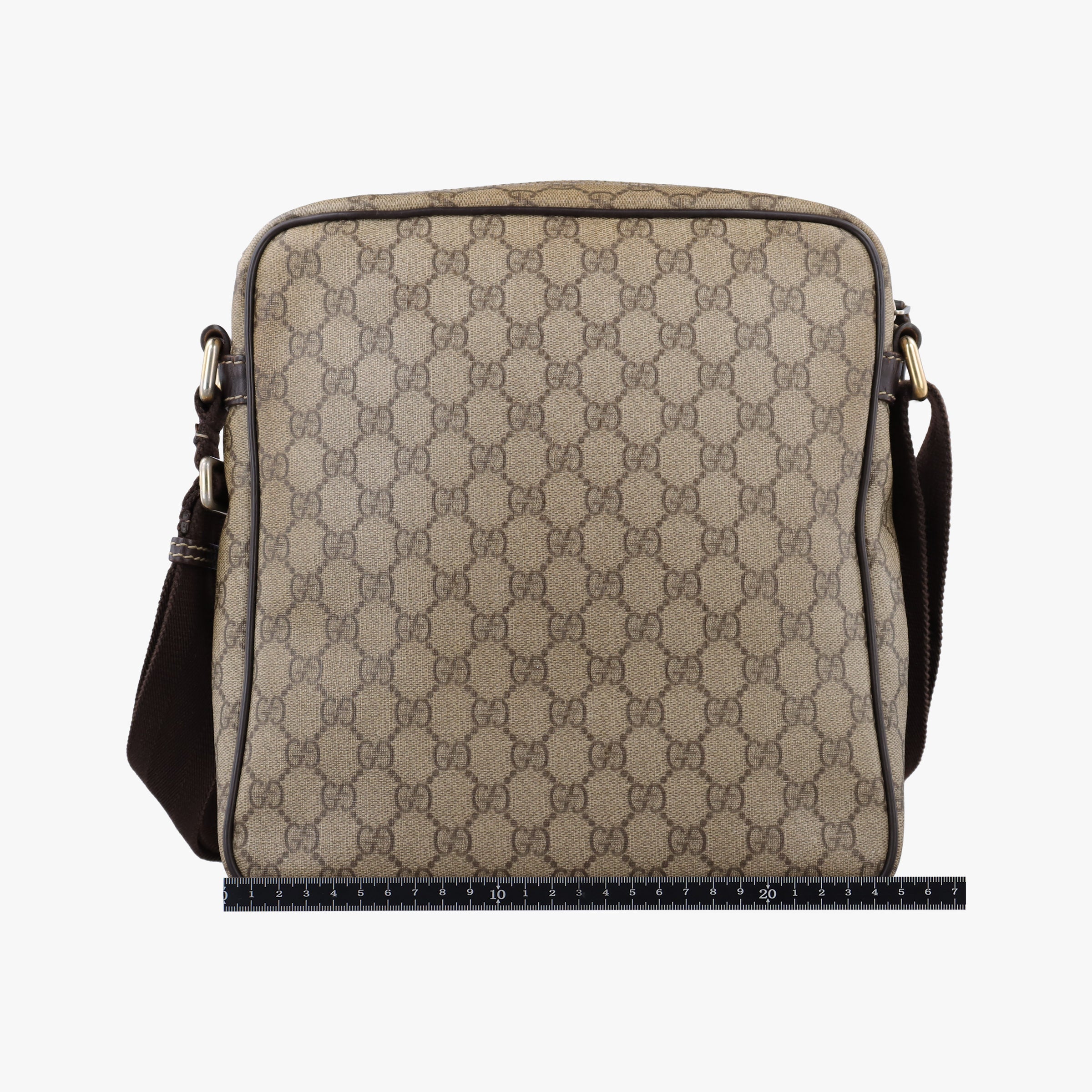 Pre-owned Gucci GG Imprime Messenger khaki PVC coated canvas×Leather 201448 shoulderbag | stylenewstar