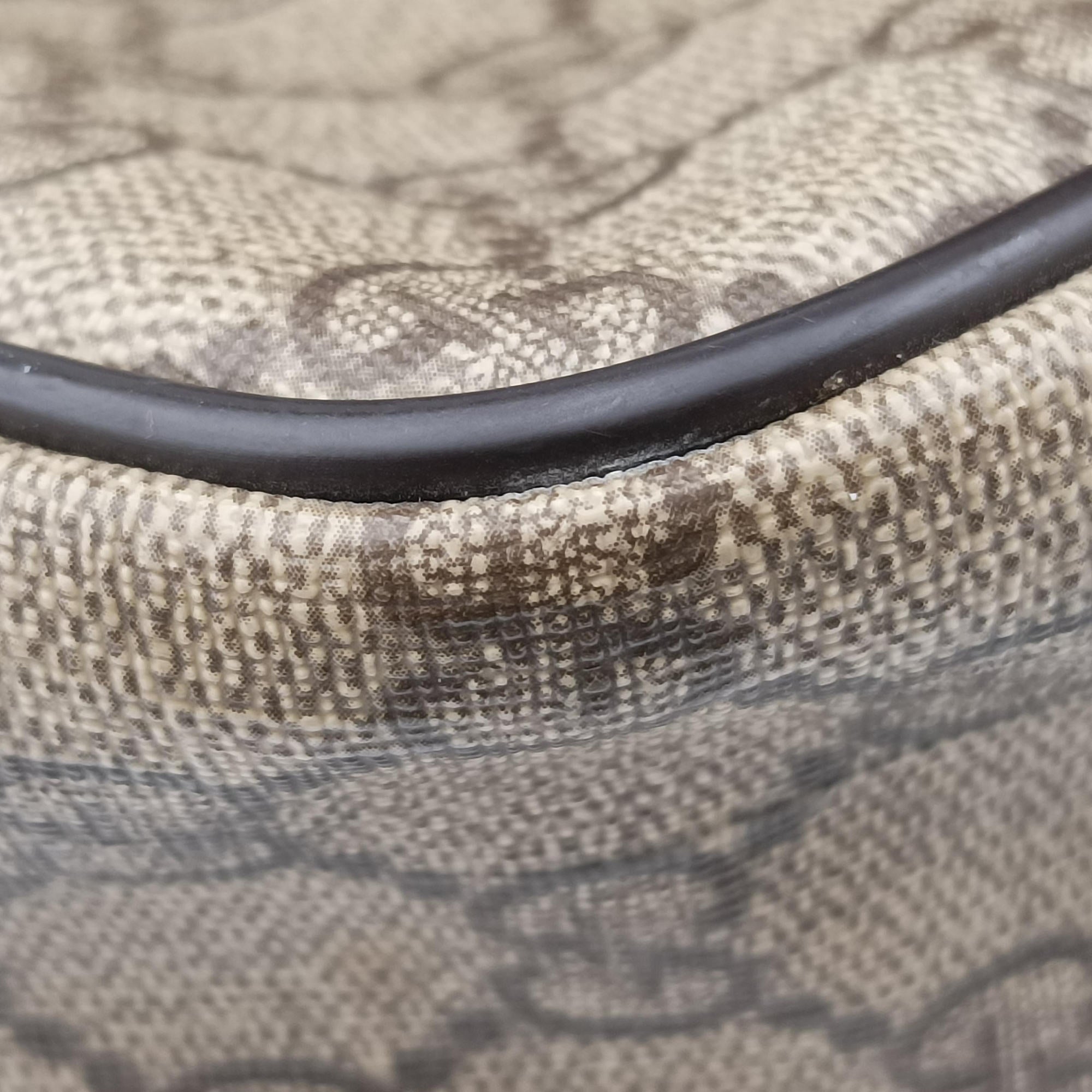 Pre-owned Gucci GG Imprime Messenger khaki PVC coated canvas×Leather 201448 shoulderbag | stylenewstar