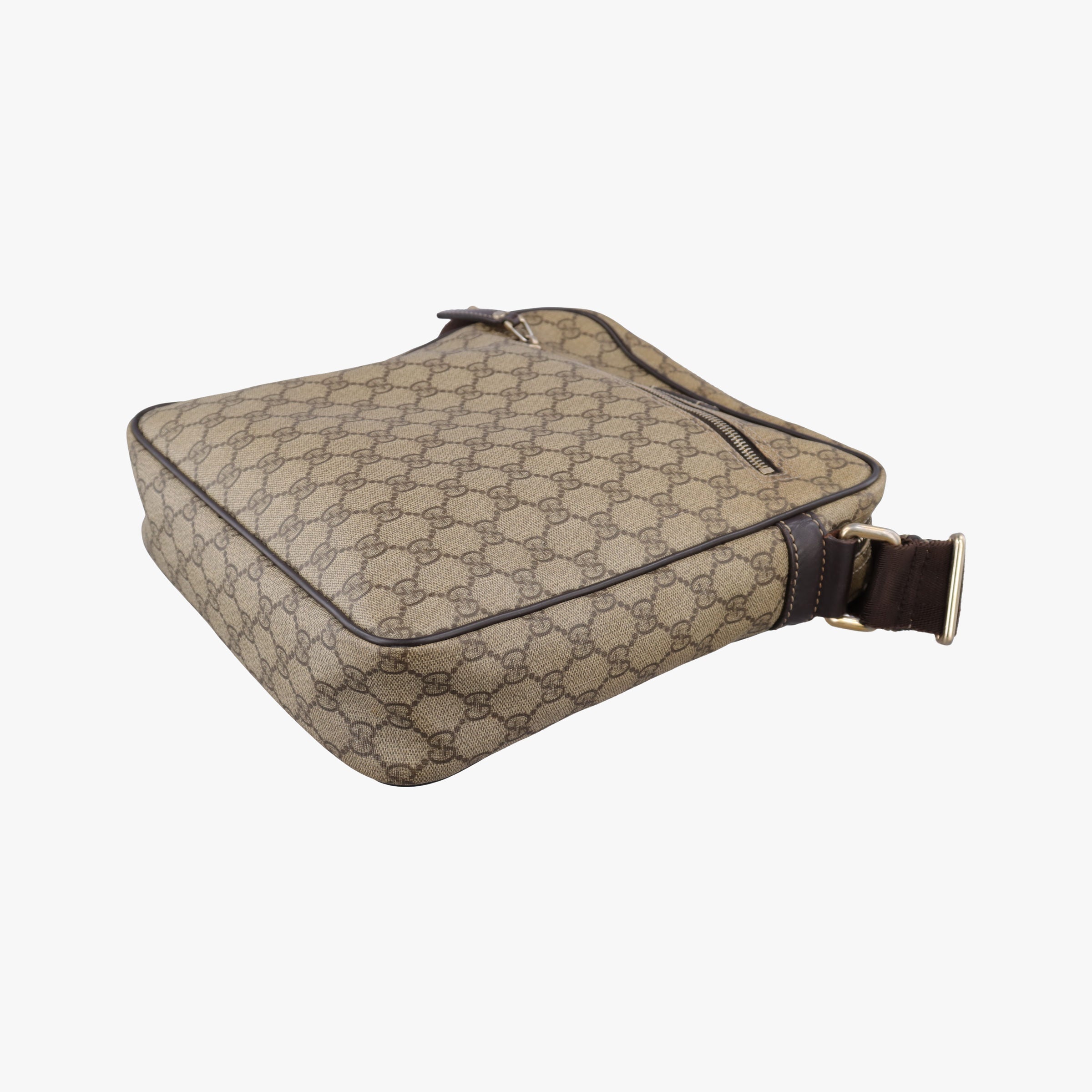 Pre-owned Gucci GG Imprime Messenger khaki PVC coated canvas×Leather 201448 shoulderbag | stylenewstar
