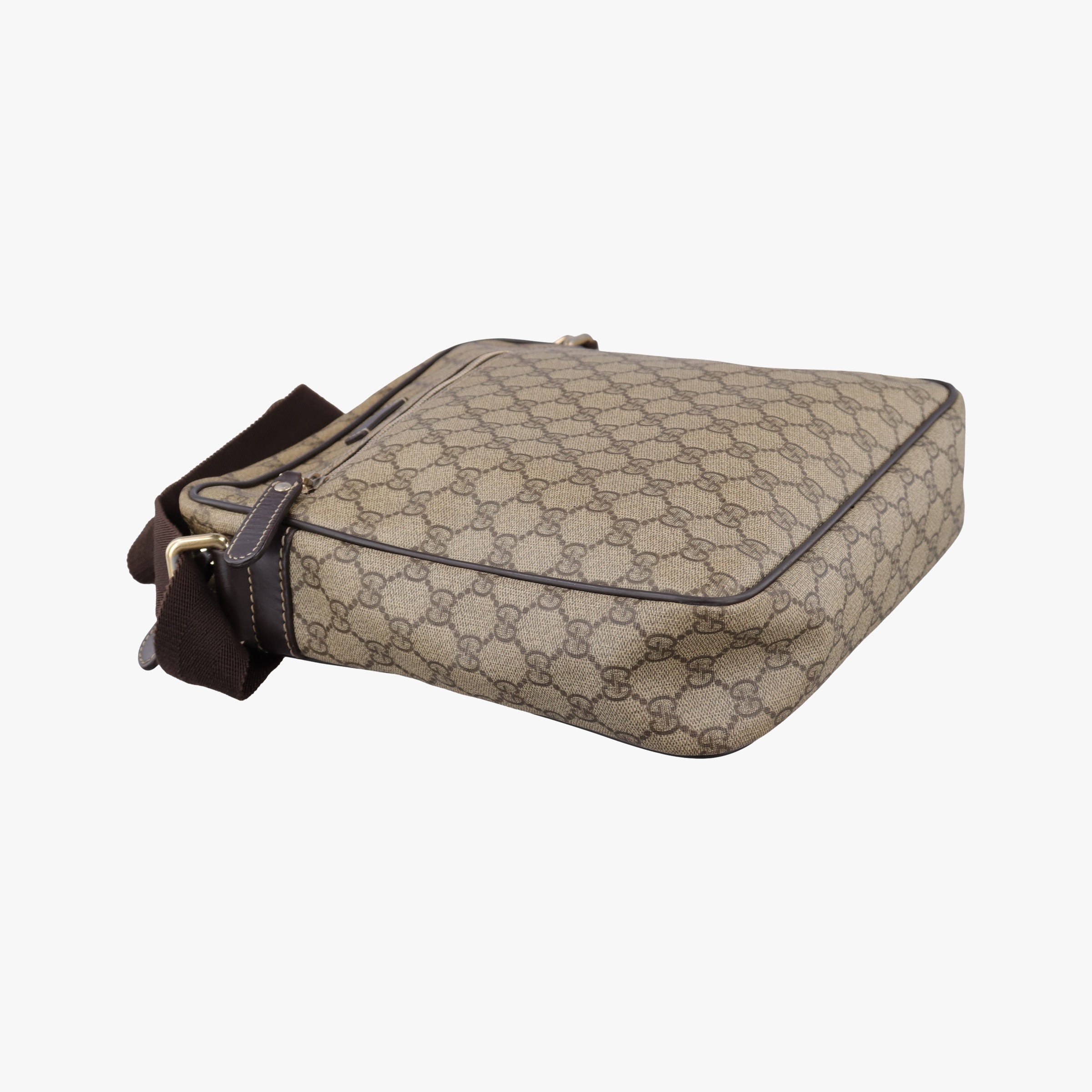 Pre-owned Gucci GG Imprime Messenger khaki PVC coated canvas×Leather 201448 shoulderbag | stylenewstar