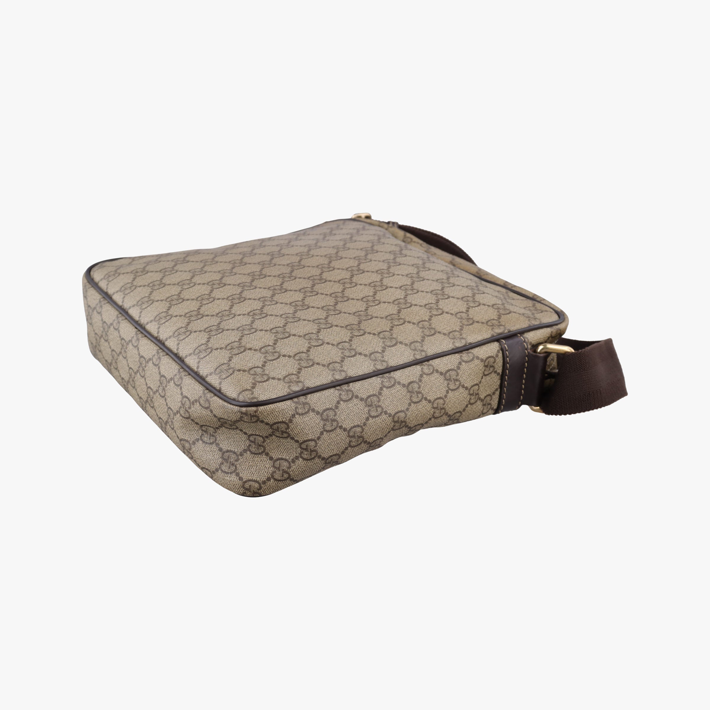 Pre-owned Gucci GG Imprime Messenger khaki PVC coated canvas×Leather 201448 shoulderbag | stylenewstar