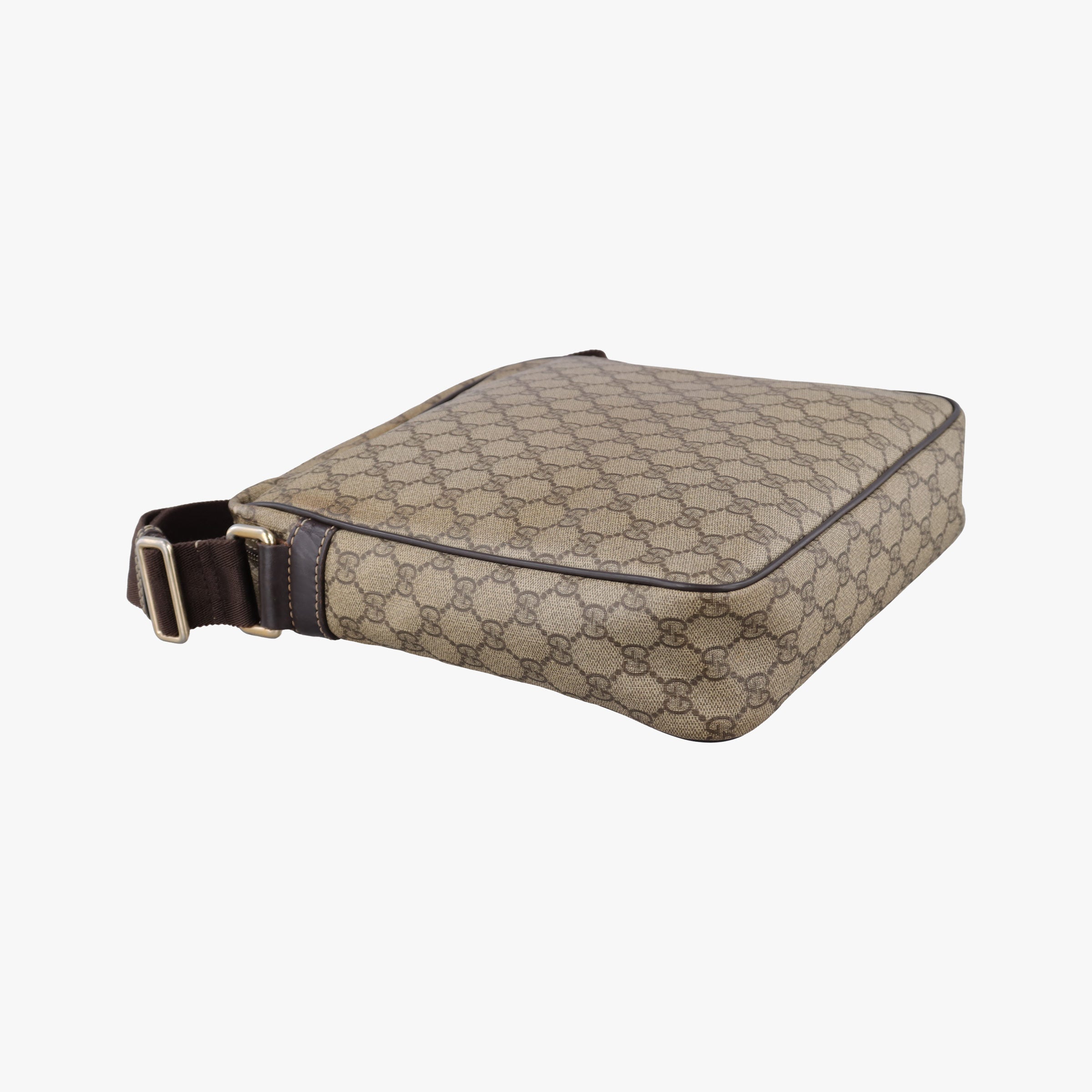 Pre-owned Gucci GG Imprime Messenger khaki PVC coated canvas×Leather 201448 shoulderbag | stylenewstar