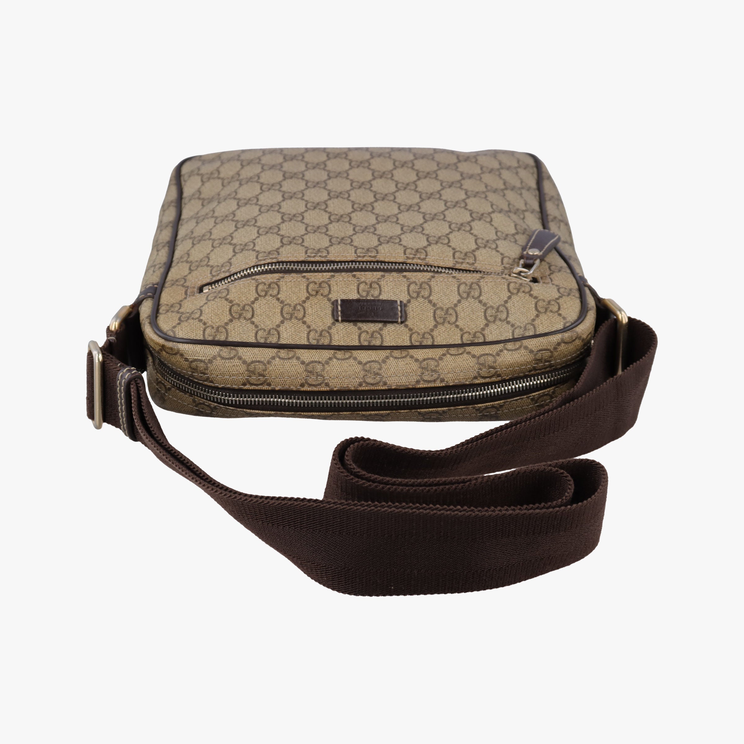 Pre-owned Gucci GG Imprime Messenger khaki PVC coated canvas×Leather 201448 shoulderbag | stylenewstar