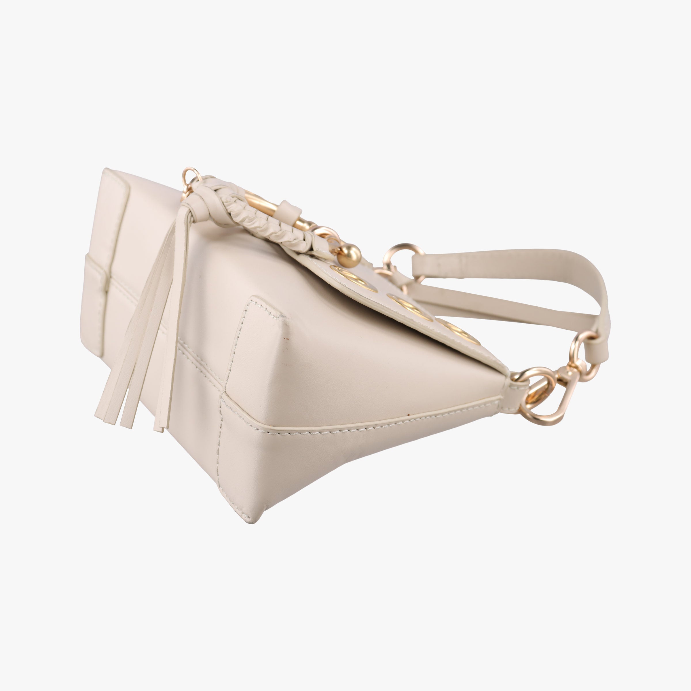 Pre-owned See By Chloe Sac joan Beige Leather  handbag | stylenewstar