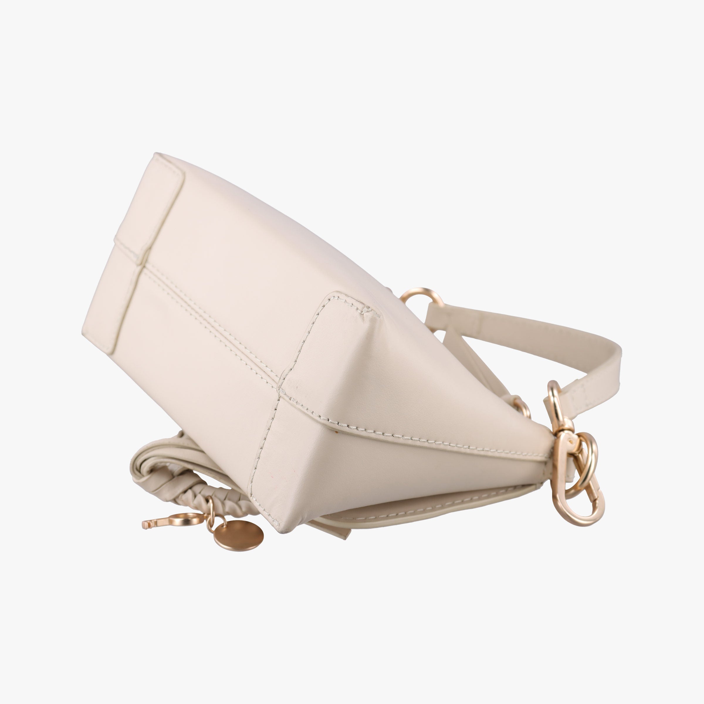 Pre-owned See By Chloe Sac joan Beige Leather  handbag | stylenewstar