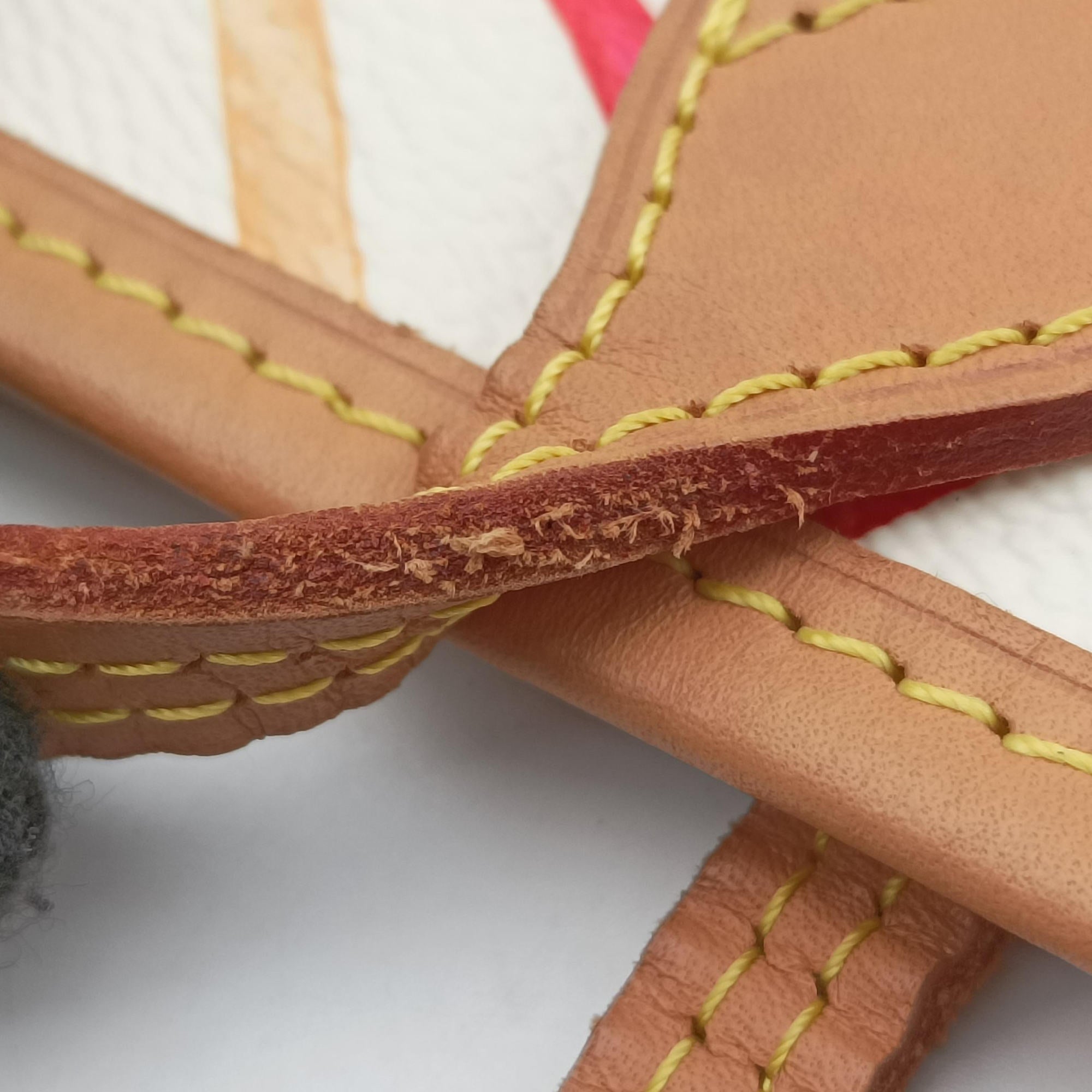 Secondhand Louis Vuitton Neverfull MM Orange × White × Orange × Multicolor Monogram Tile Canvas  handbag | stylenewstar