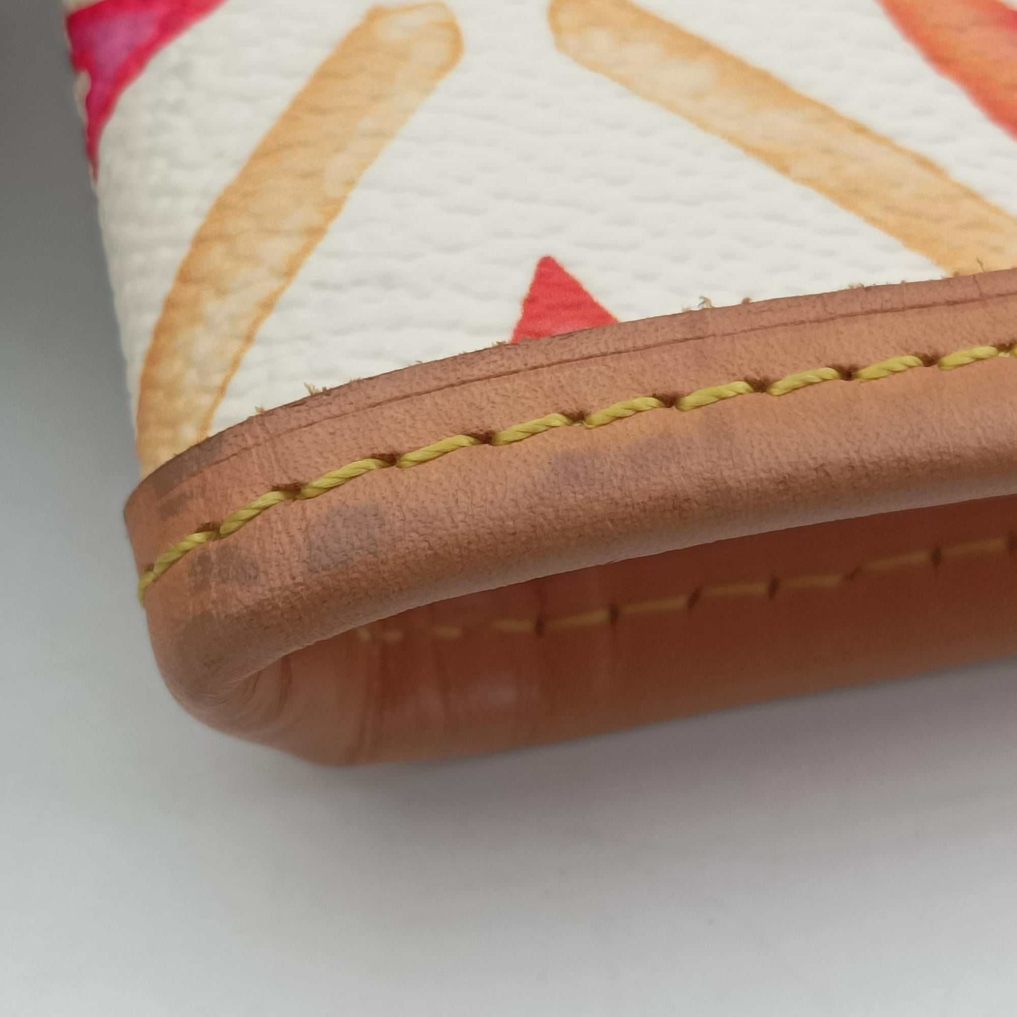 Secondhand Louis Vuitton Neverfull MM Orange × White × Orange × Multicolor Monogram Tile Canvas  handbag | stylenewstar