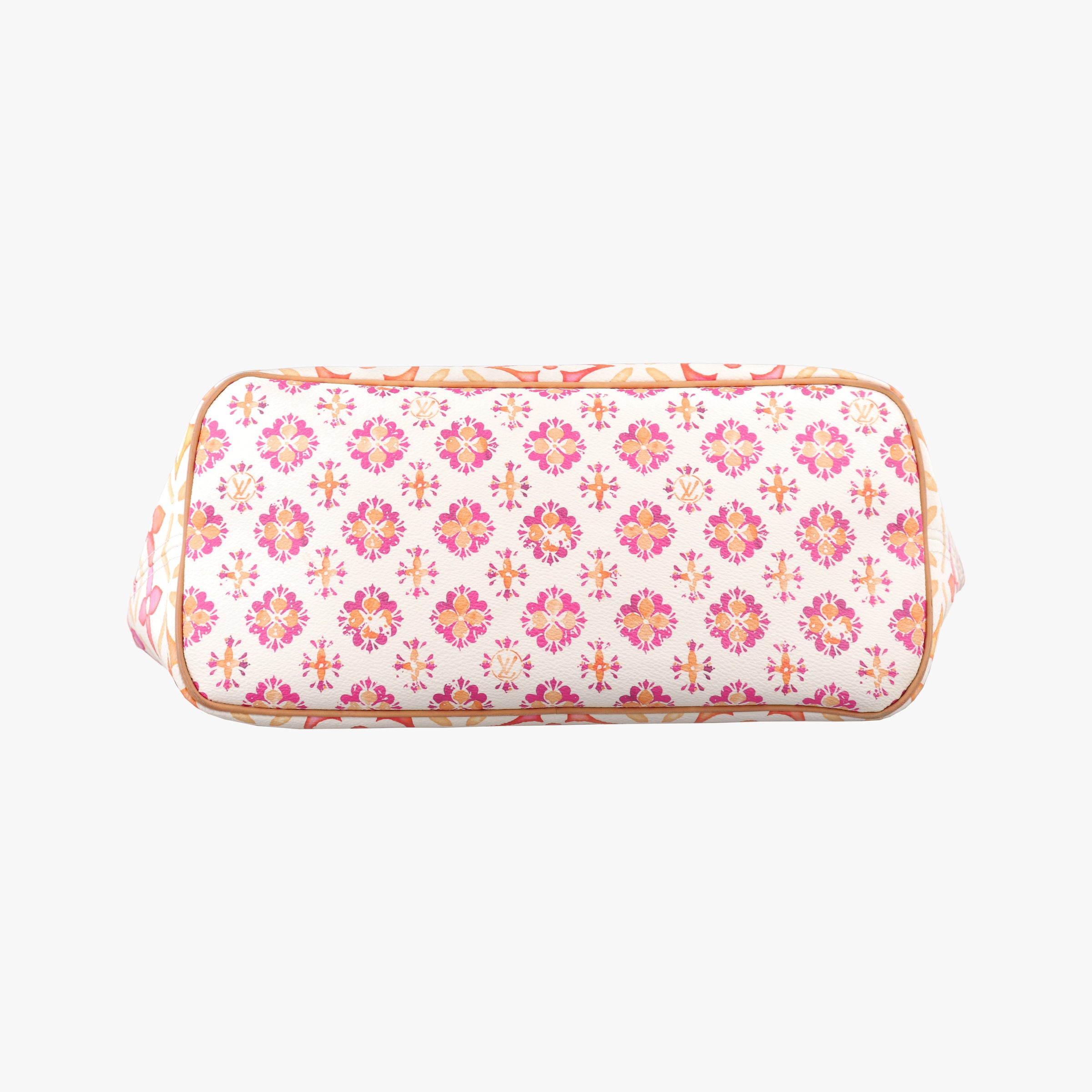 Secondhand Louis Vuitton Neverfull MM Orange × White × Orange × Multicolor Monogram Tile Canvas  handbag | stylenewstar