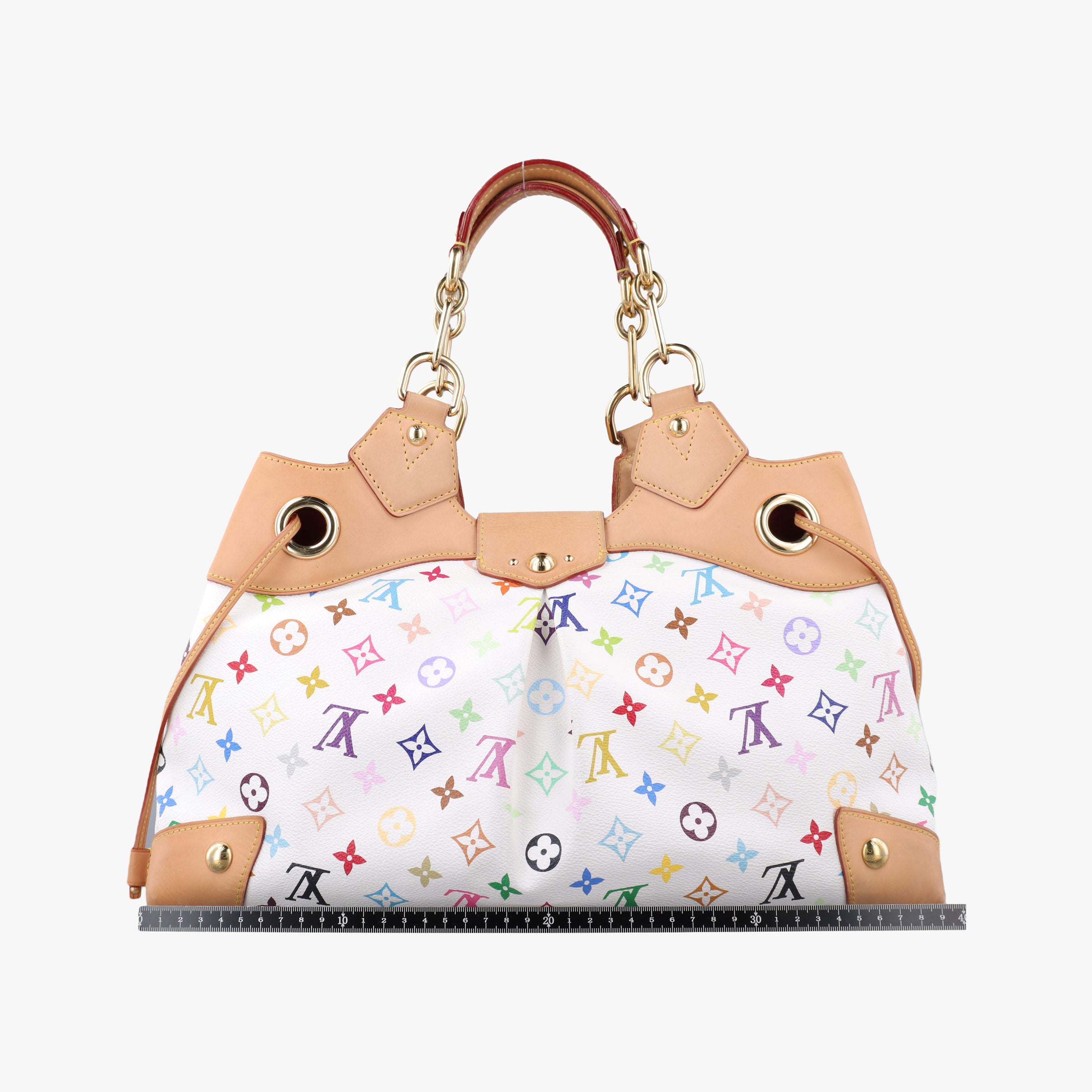 Pre-owned Louis Vuitton URSULA white Monogram Multicolor M40123 handbag | stylenewstar