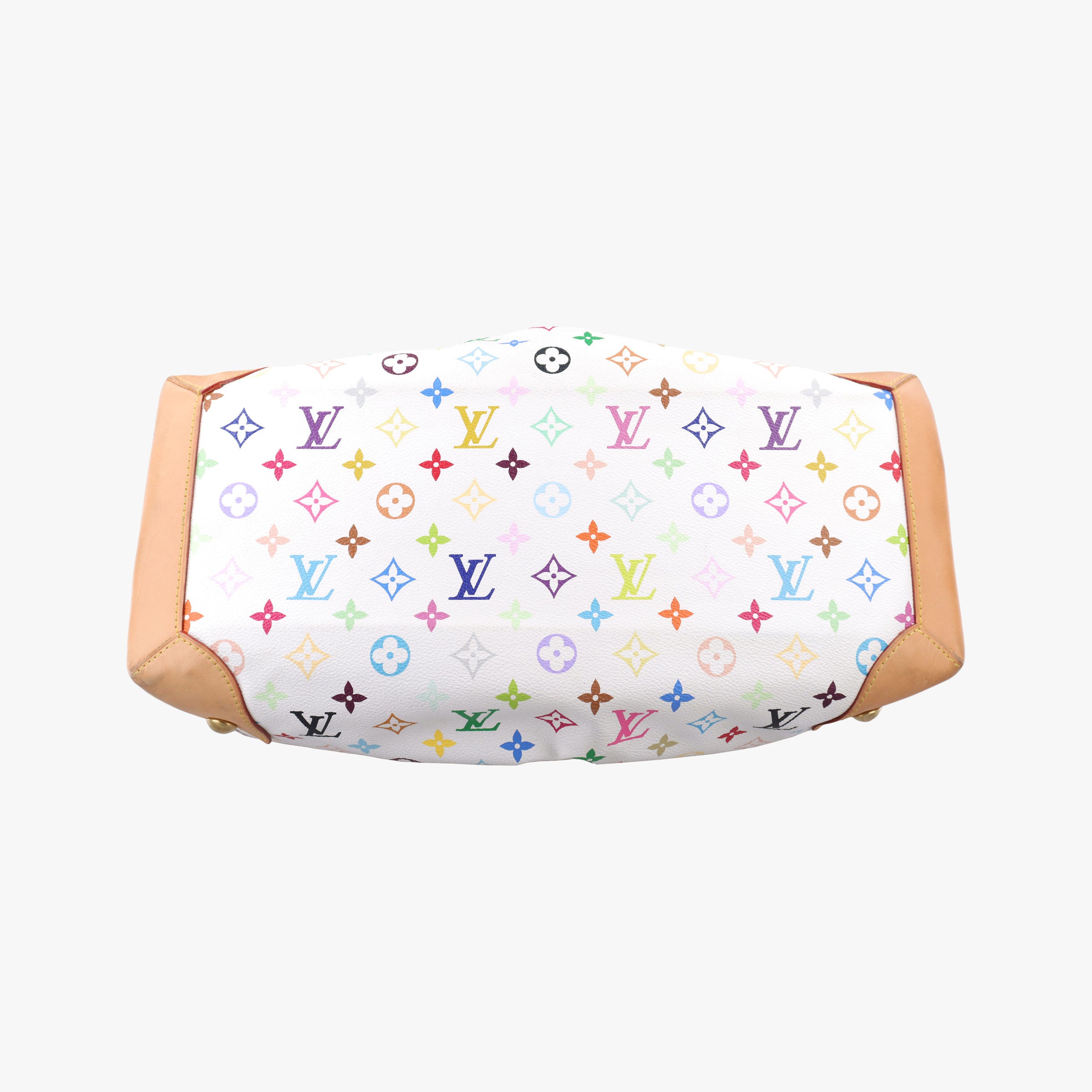 Pre-owned Louis Vuitton URSULA white Monogram Multicolor M40123 handbag | stylenewstar