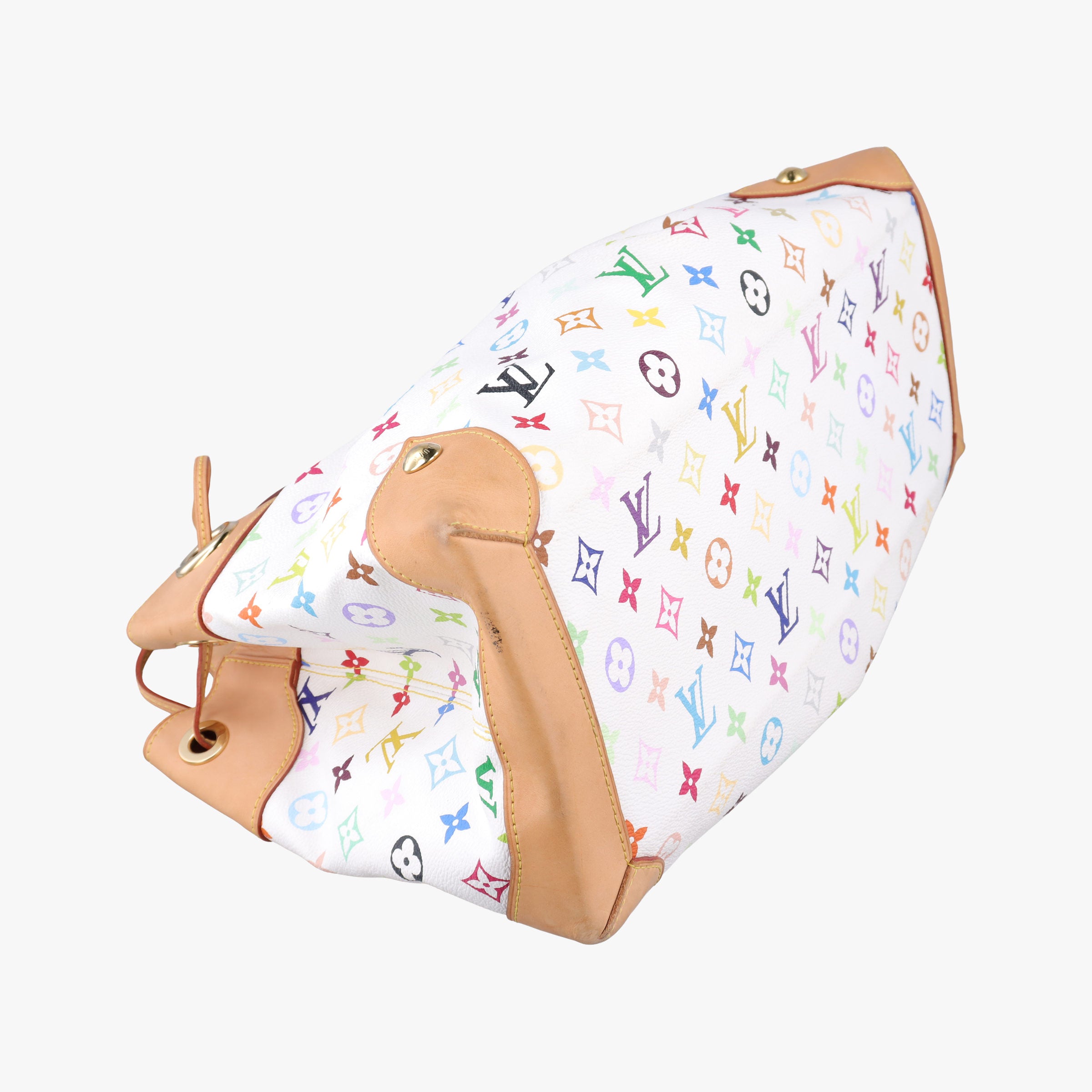 Pre-owned Louis Vuitton URSULA white Monogram Multicolor M40123 handbag | stylenewstar