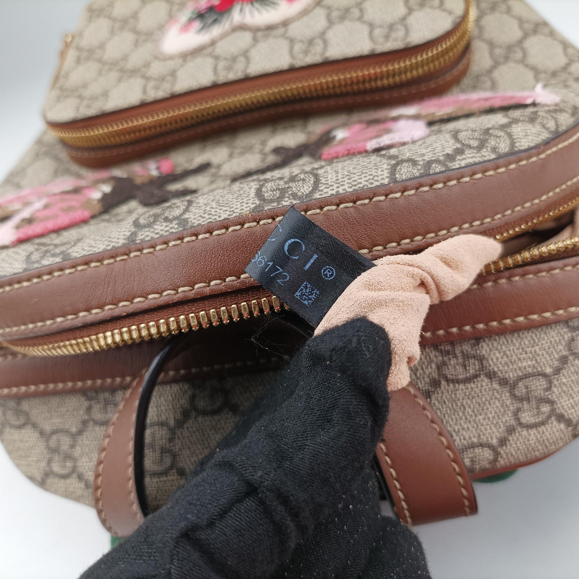 Vintage Gucci GG Supreme Tian Beige×Multicolour PVC coated canvas×leather 427042 backpack/rucksack | stylenewstar
