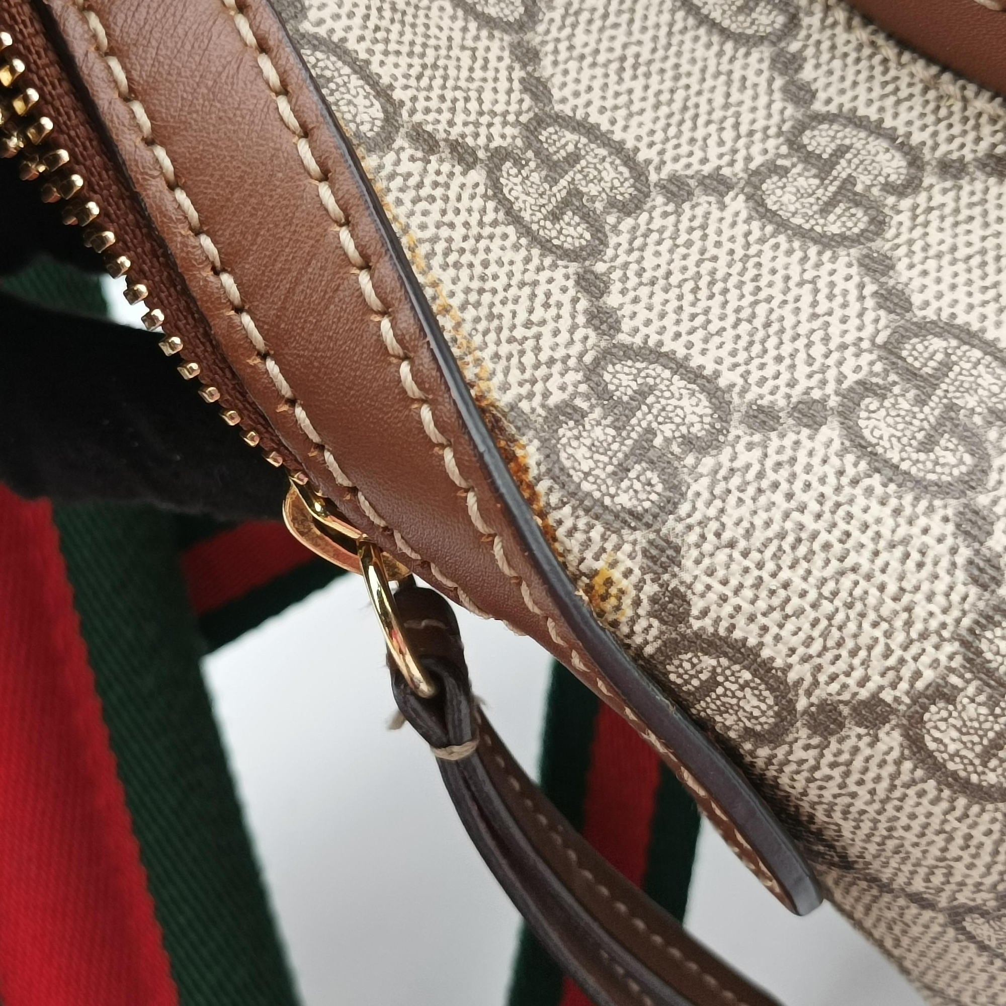 Vintage Gucci GG Supreme Tian Beige×Multicolour PVC coated canvas×leather 427042 backpack/rucksack | stylenewstar