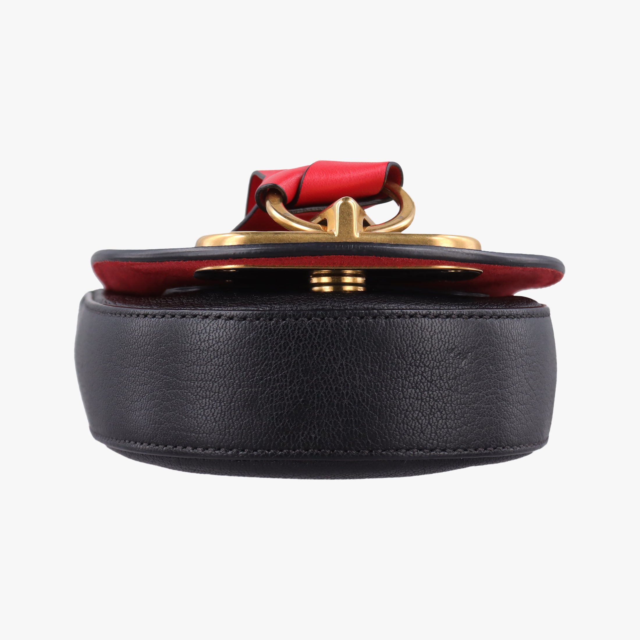 Pre-owned Valentino VRING Black Leather  shoulderbag | stylenewstar