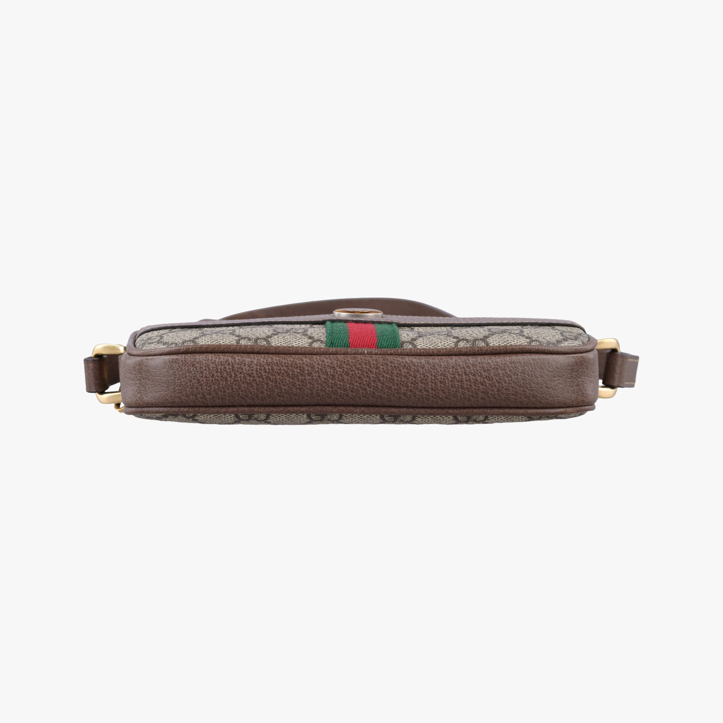 Pre-owned Gucci Ophidia Beige×red×green PVC coated canvas×leather 598664 shoulderbag | stylenewstar