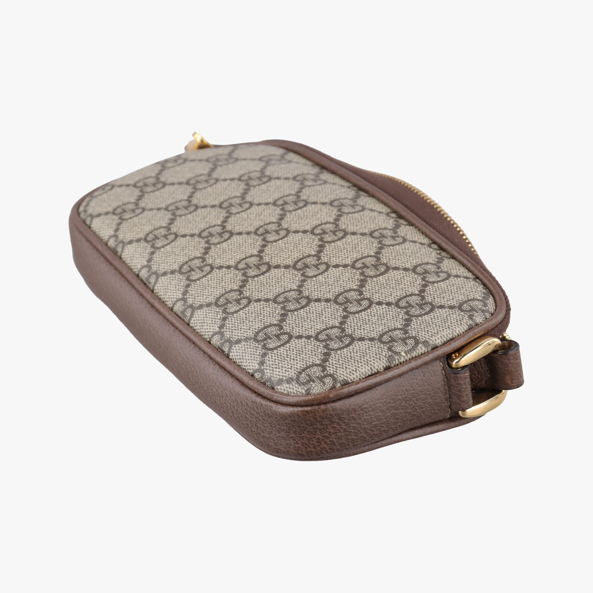 Pre-owned Gucci Ophidia Beige×red×green PVC coated canvas×leather 598664 shoulderbag | stylenewstar
