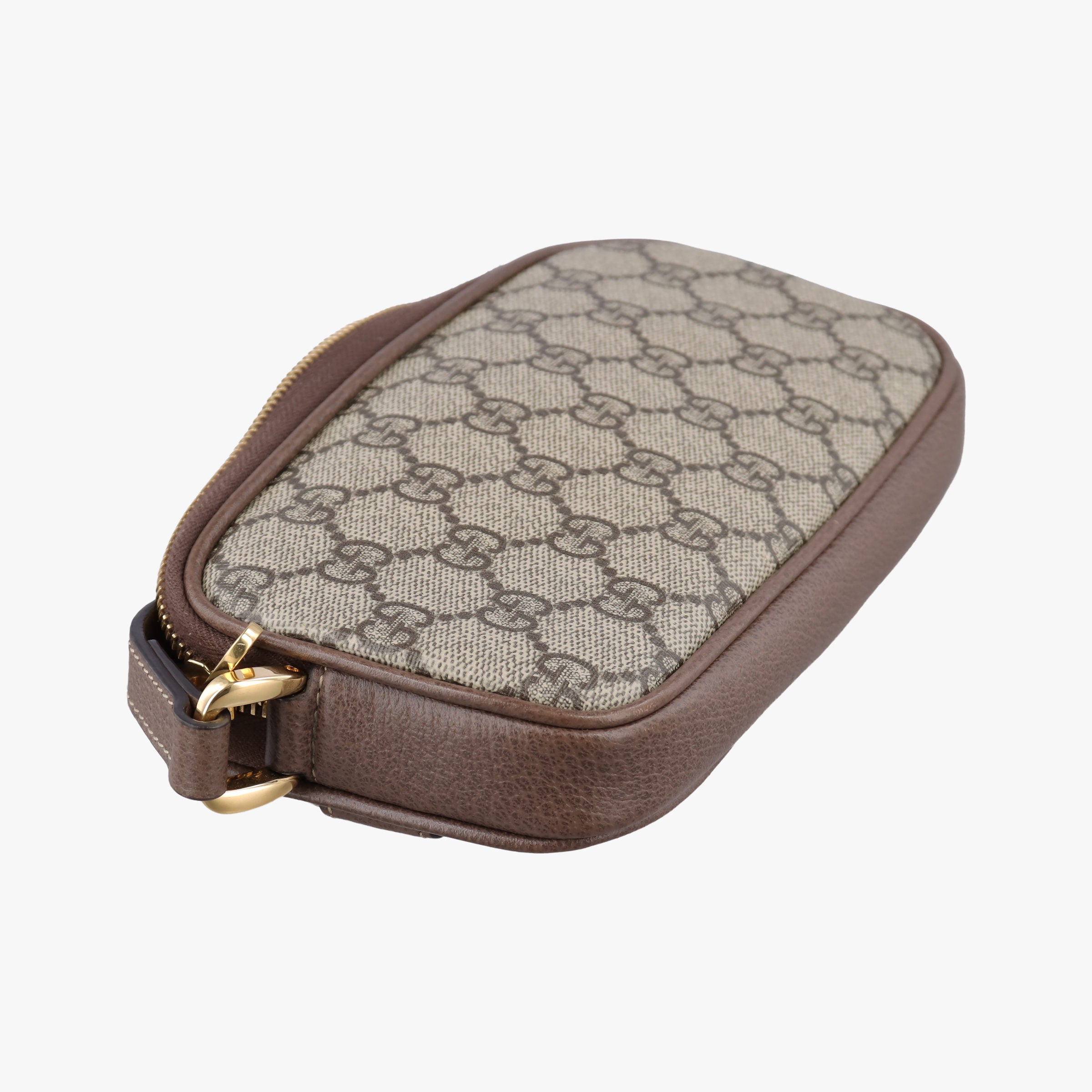 Pre-owned Gucci Ophidia Beige×red×green PVC coated canvas×leather 598664 shoulderbag | stylenewstar
