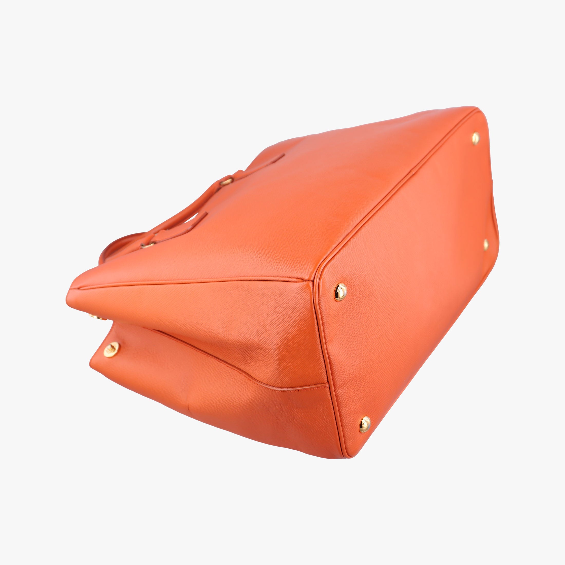 Pre-owned Prada Galleria Orange SAFFIANO Leather BN1844 handbag | stylenewstar