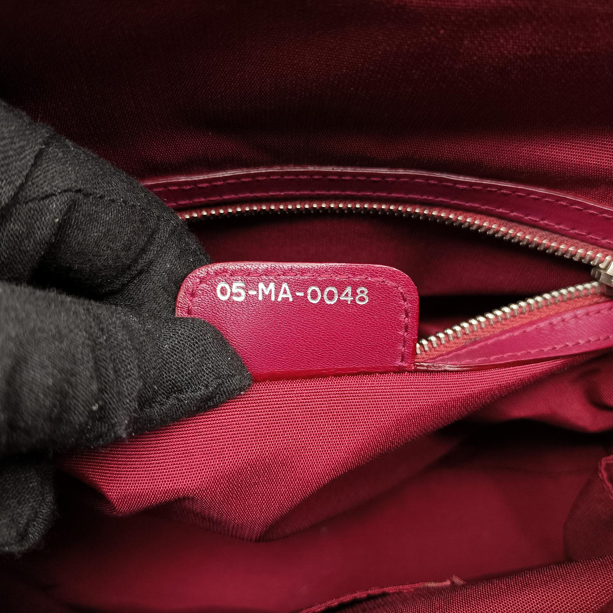 Pre-owned Christian Dior Karenina Burgundy lambskin  handbag | stylenewstar