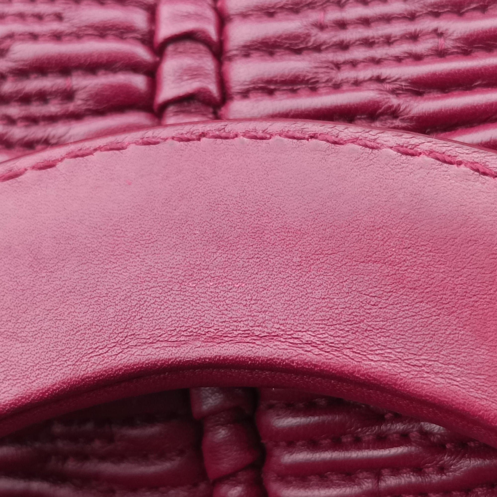Pre-owned Christian Dior Karenina Burgundy lambskin  handbag | stylenewstar