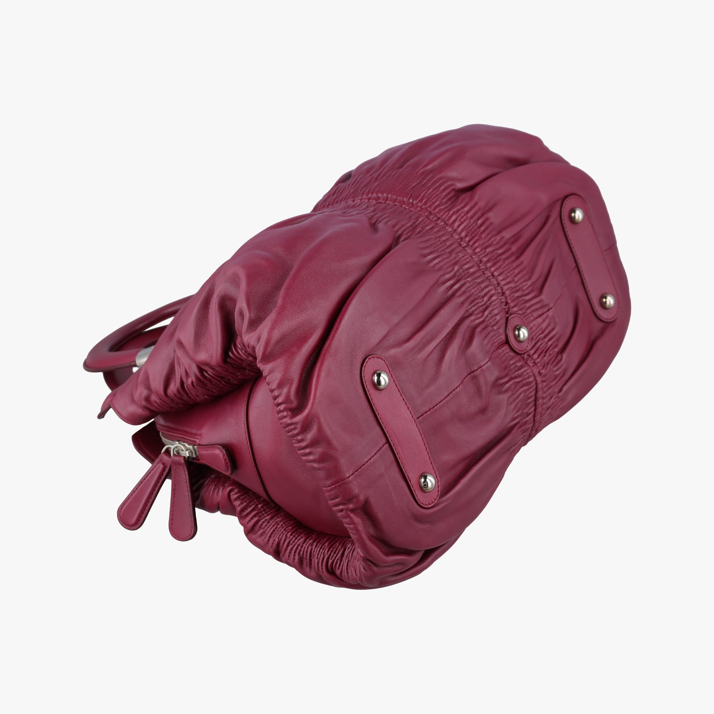 Pre-owned Christian Dior Karenina Burgundy lambskin  handbag | stylenewstar