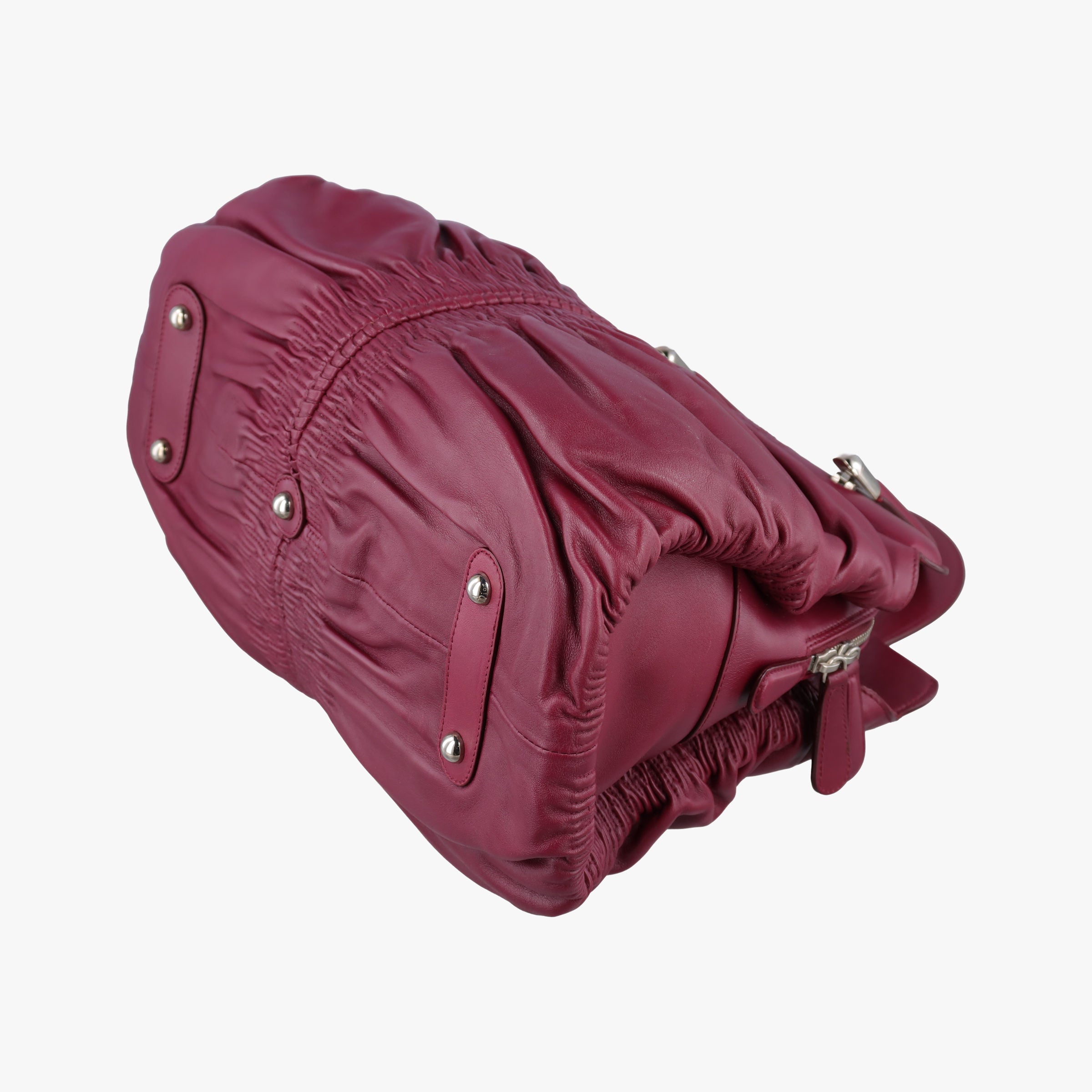 Pre-owned Christian Dior Karenina Burgundy lambskin  handbag | stylenewstar