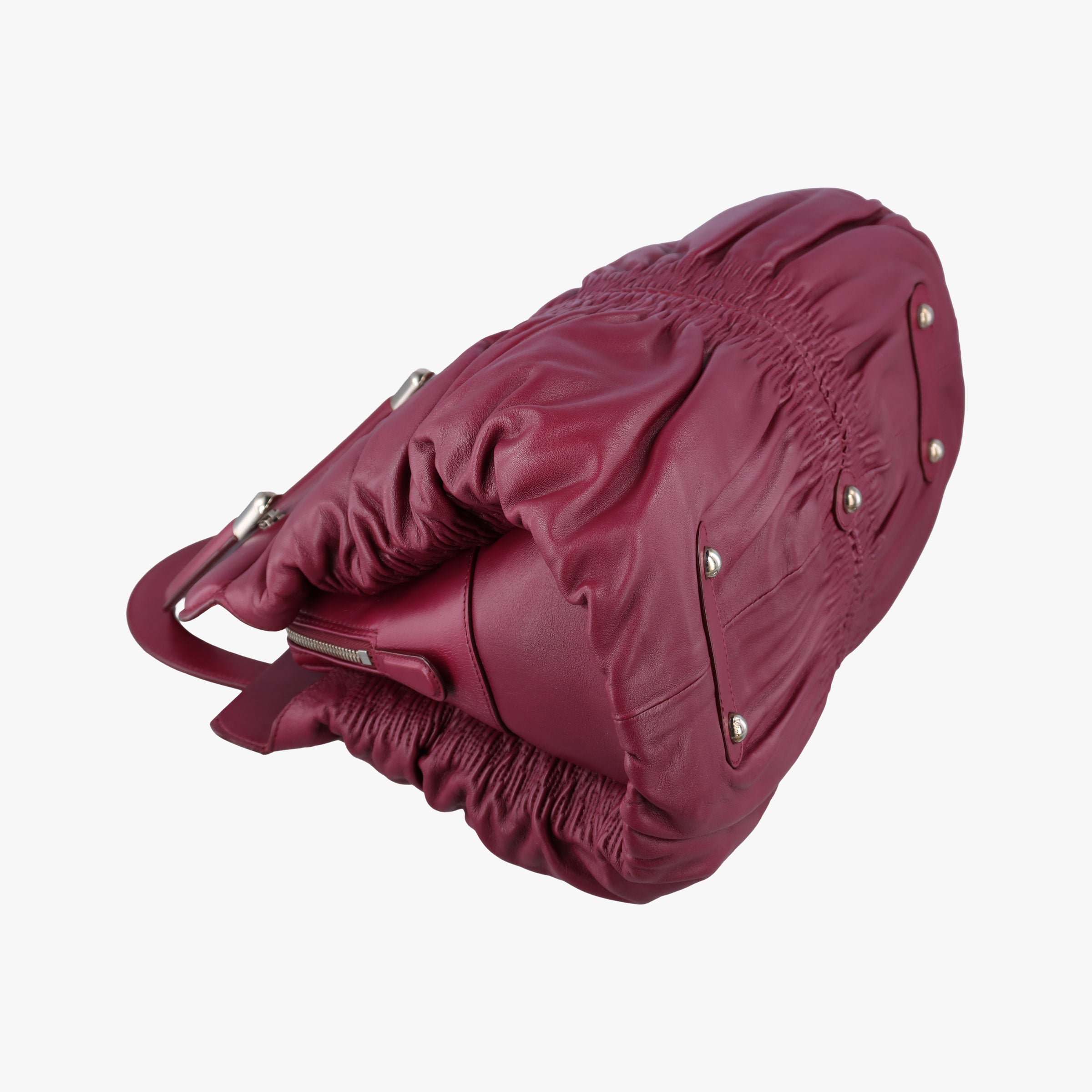Pre-owned Christian Dior Karenina Burgundy lambskin  handbag | stylenewstar