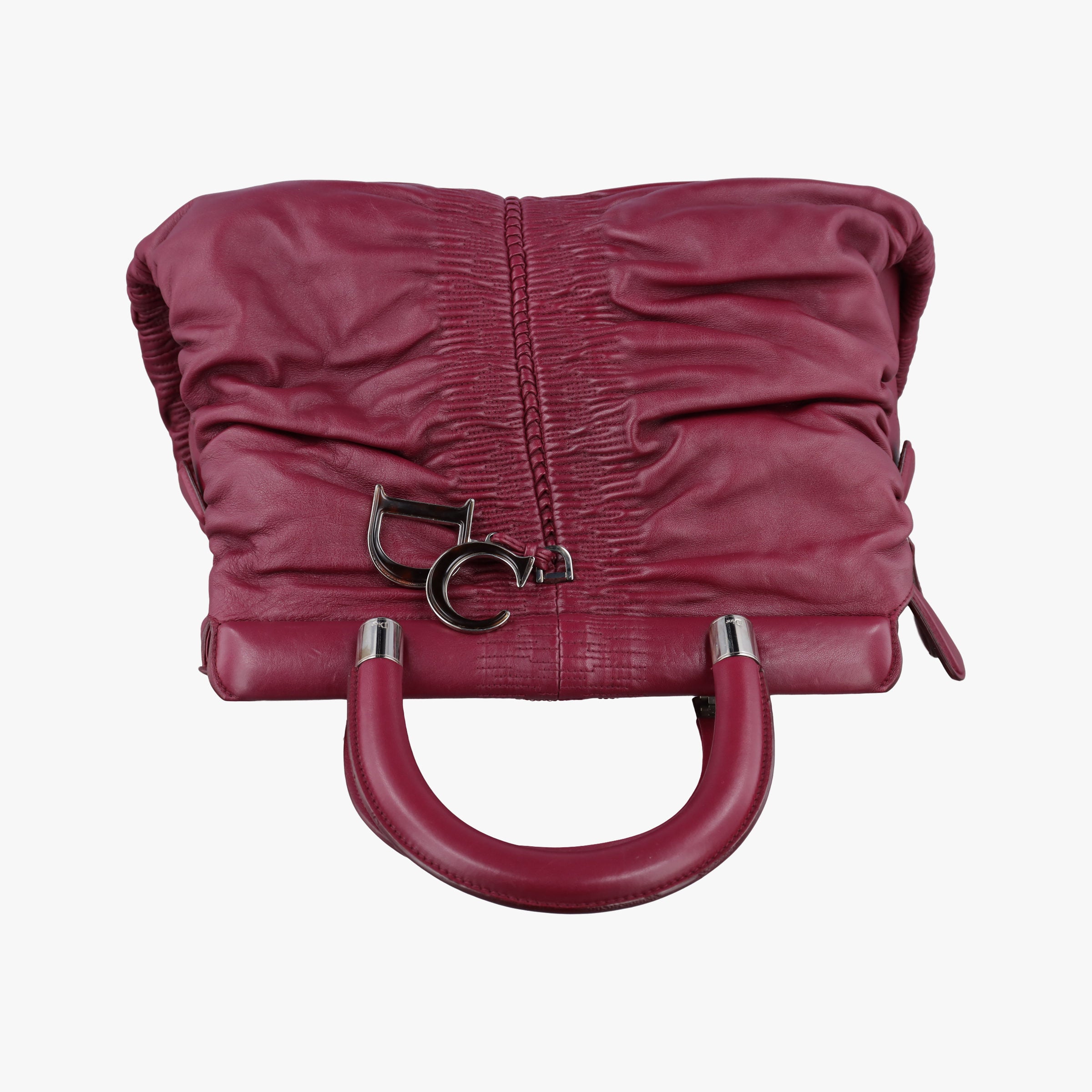 Pre-owned Christian Dior Karenina Burgundy lambskin  handbag | stylenewstar